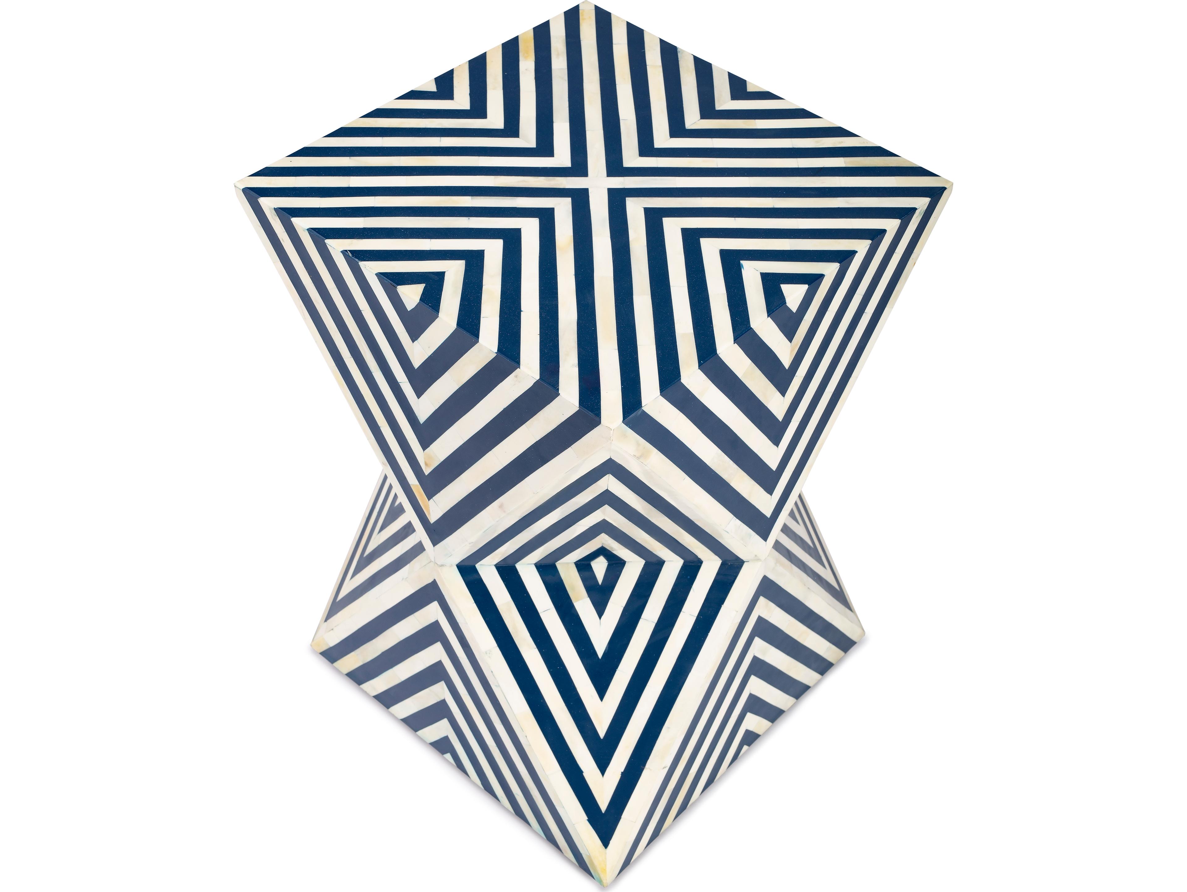 Butler Anais Square Blue Bone Inlay End Table