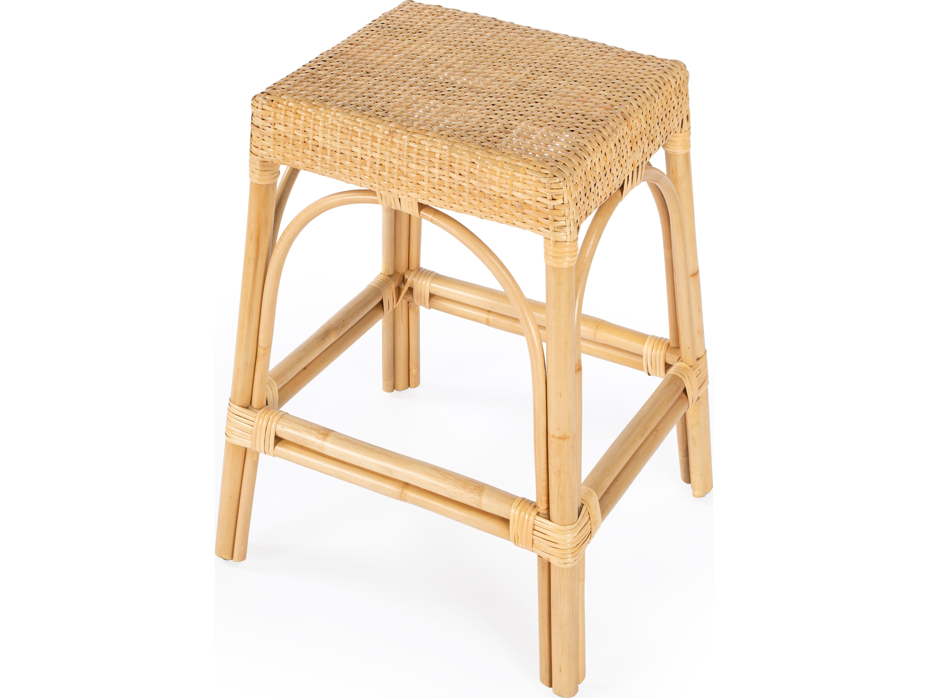 Butler Robias Natural Rattan Frame Counter Stool