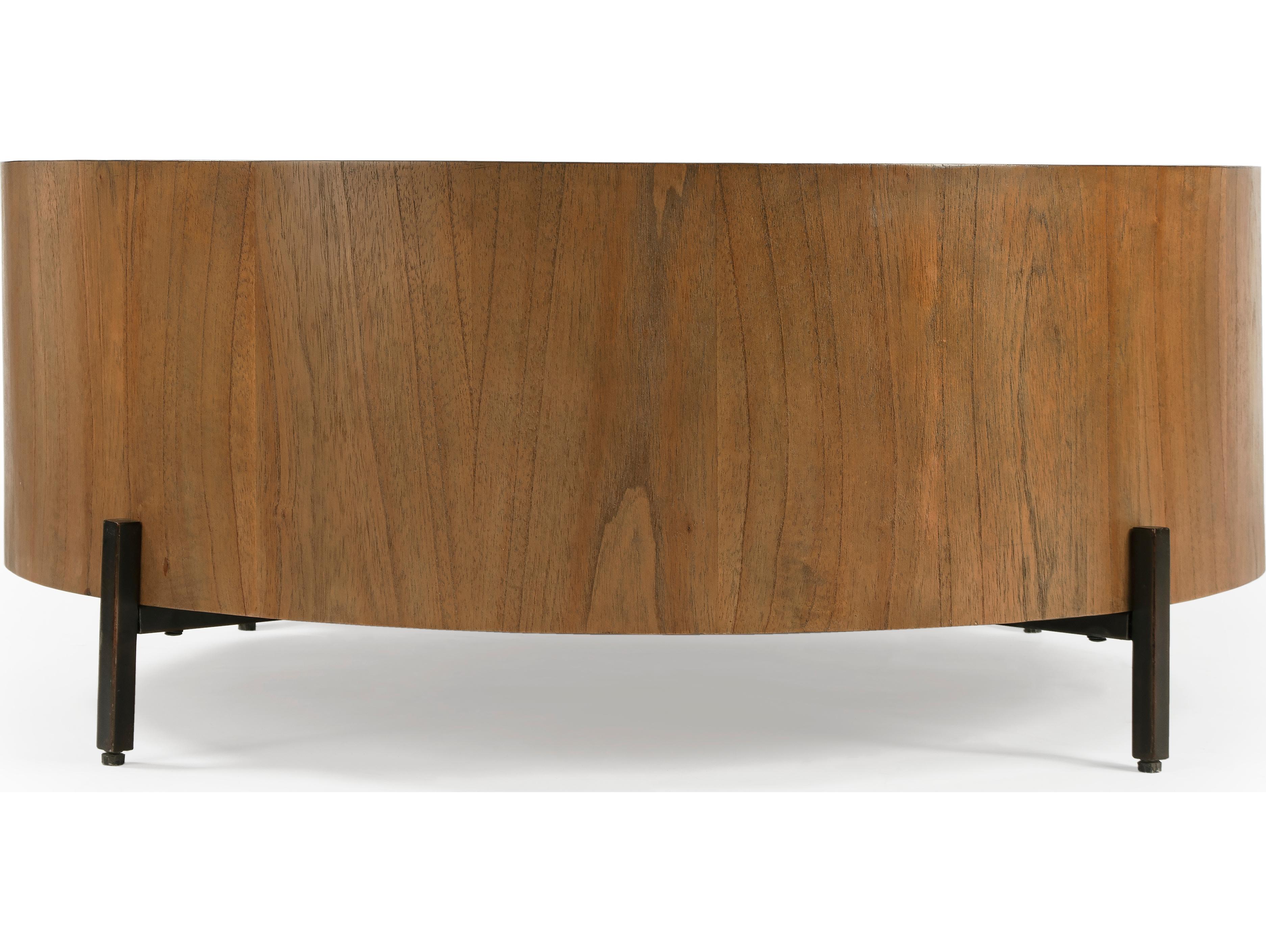 Butler Tori Round Wood Sandy Shore Coffee Table