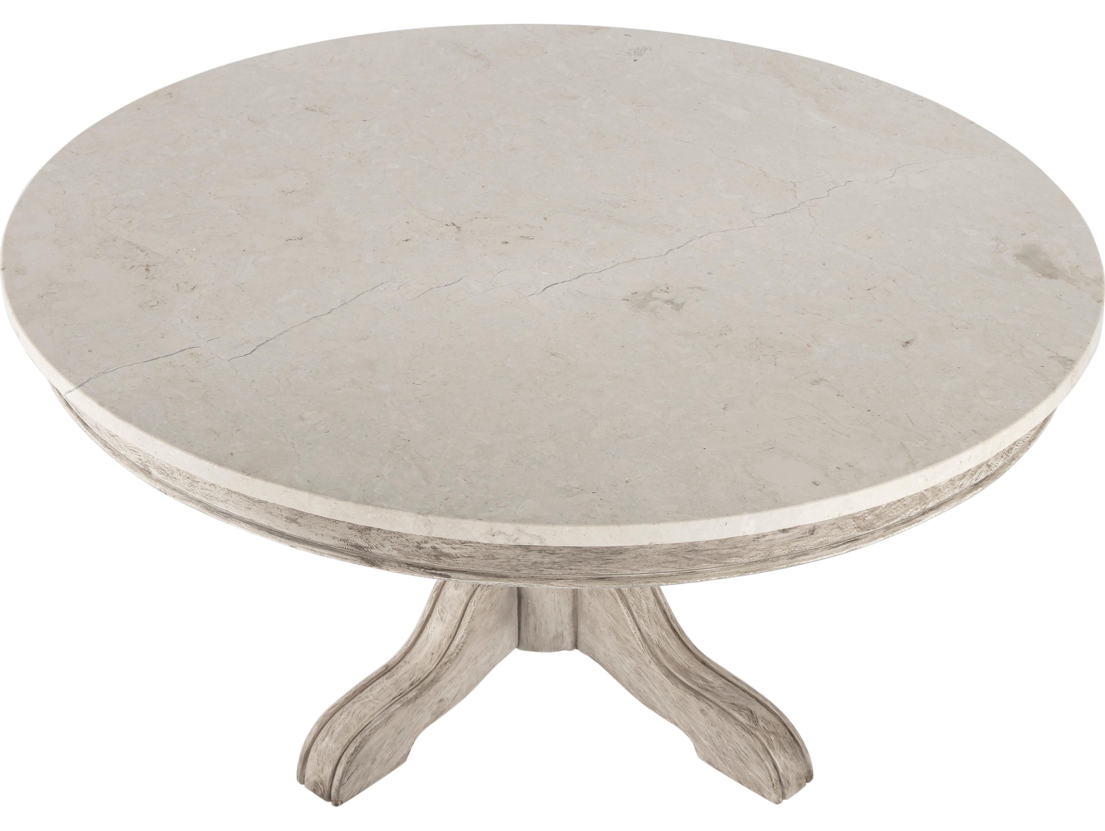 Butler Danielle Round Marble Rustic Gray Coffee Table