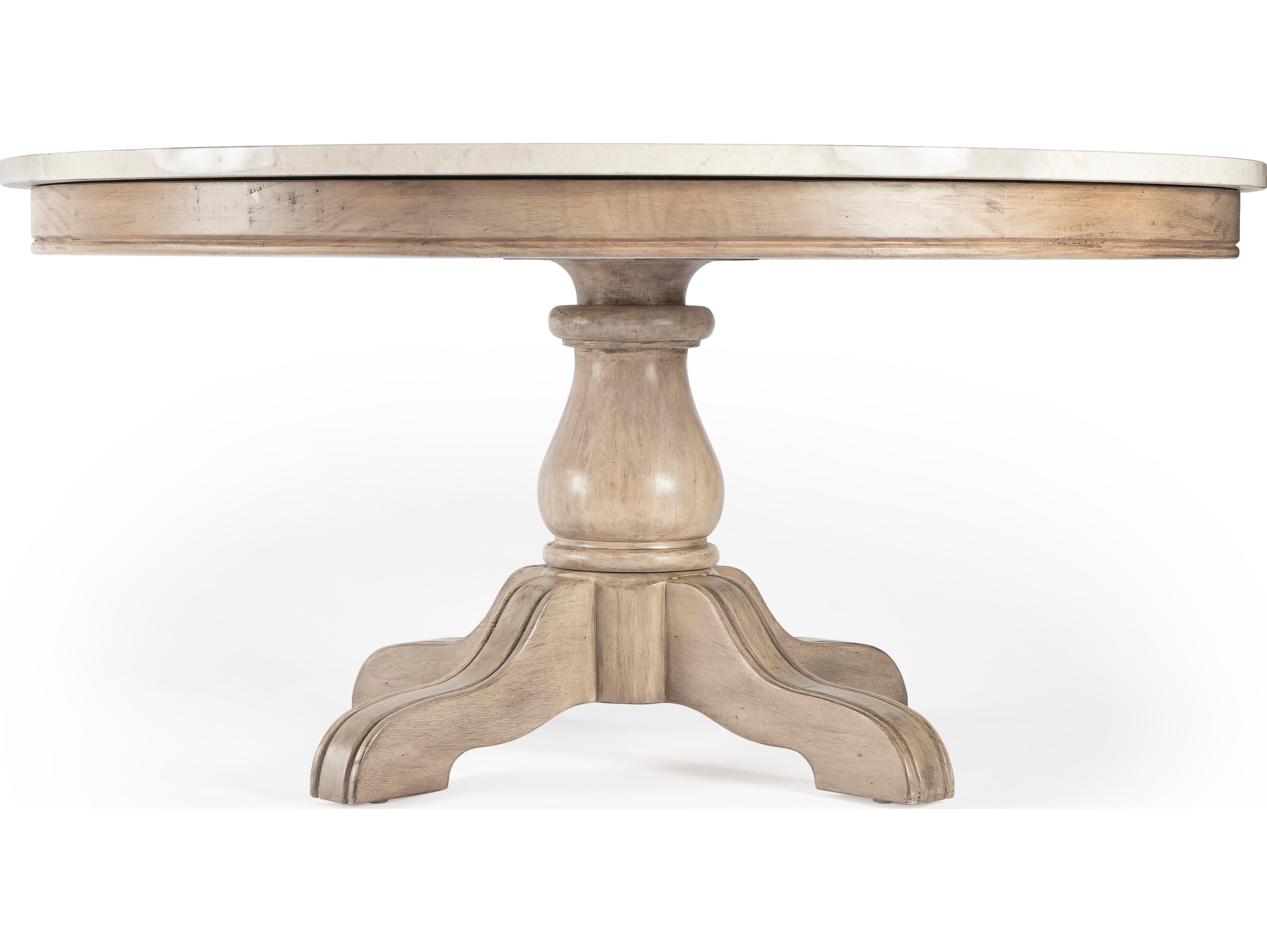 Butler Danielle Round Marble Sandalwood Beige Coffee Table