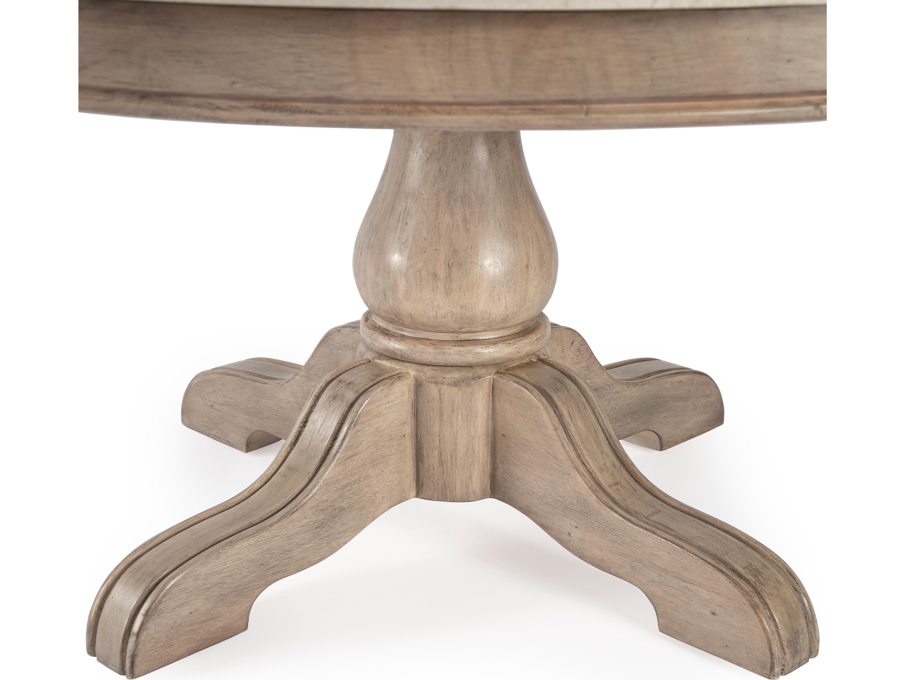 Butler Danielle Round Marble Sandalwood Beige Coffee Table