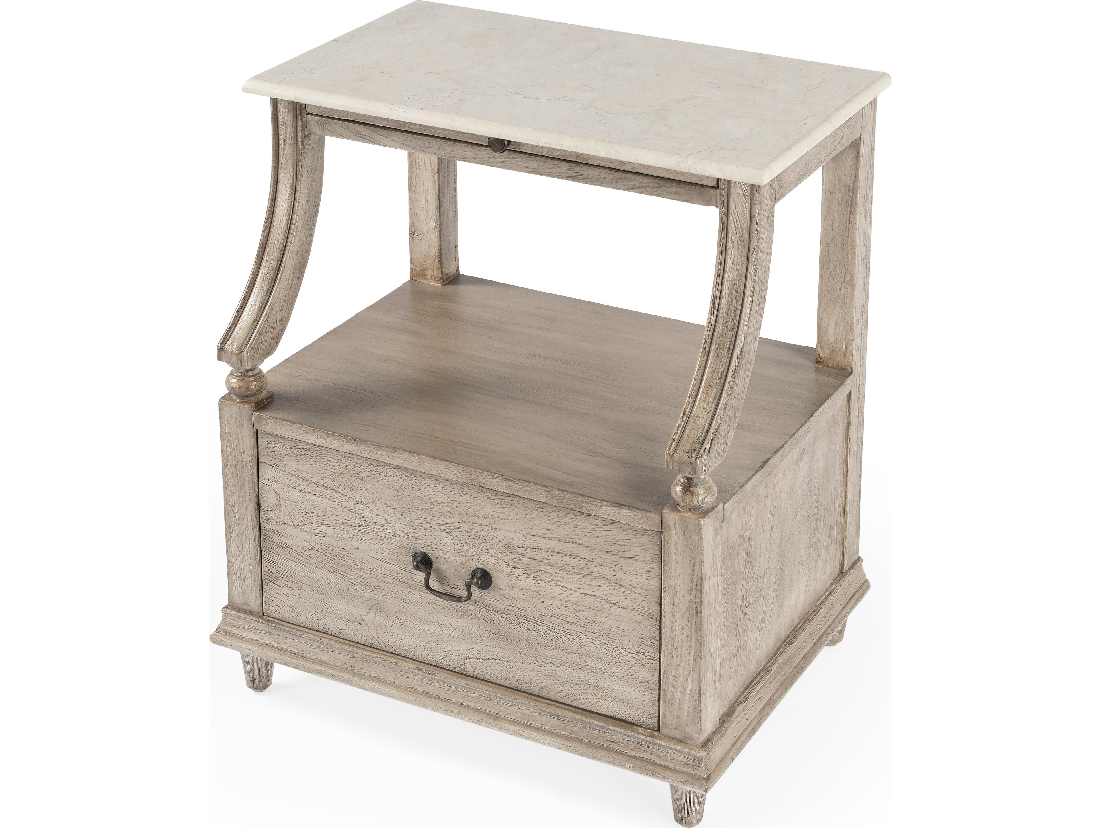 Butler Mabel 1-Drawer Mahogany Wood Nightstand