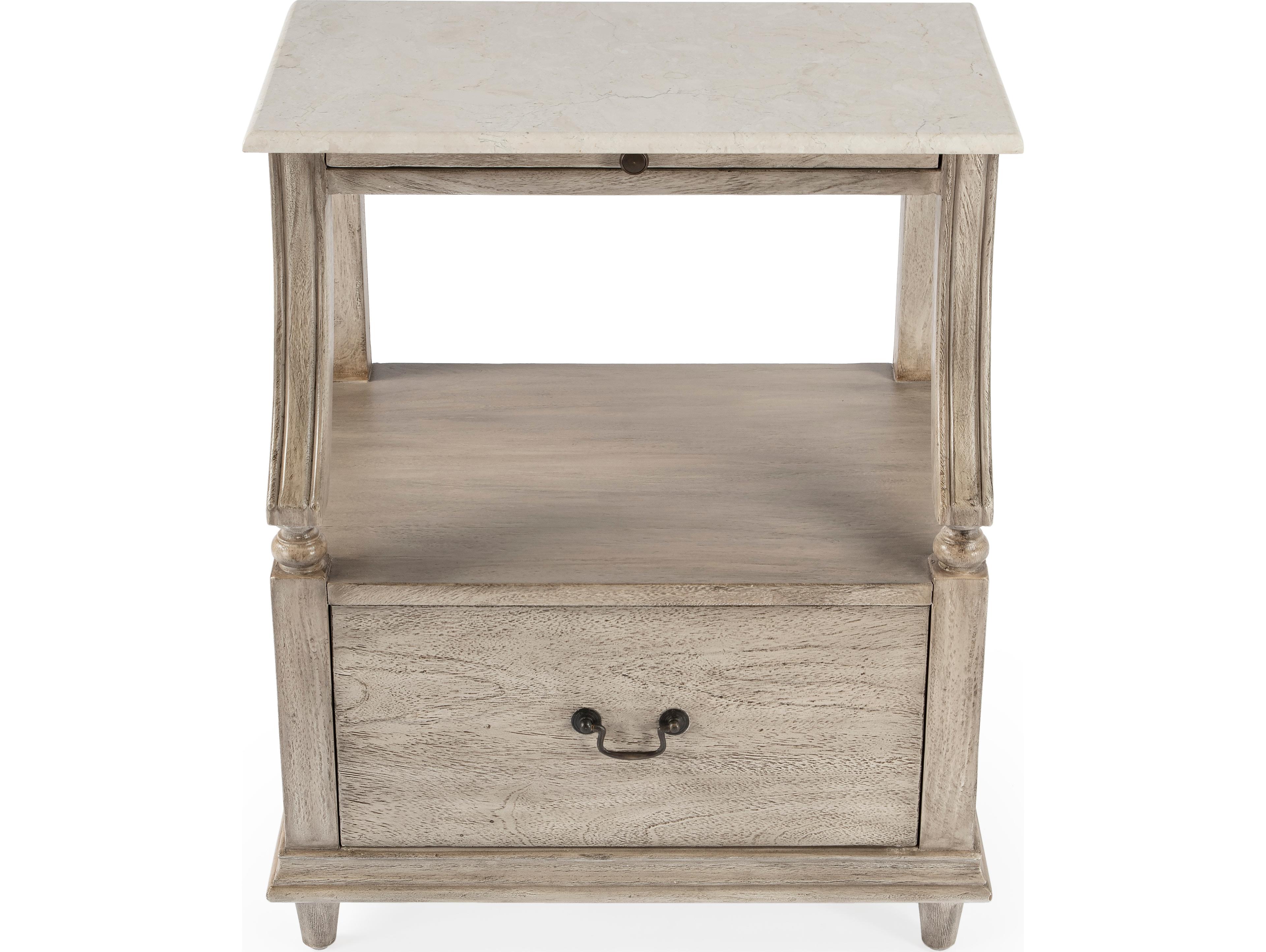 Butler Mabel 1-Drawer Mahogany Wood Nightstand
