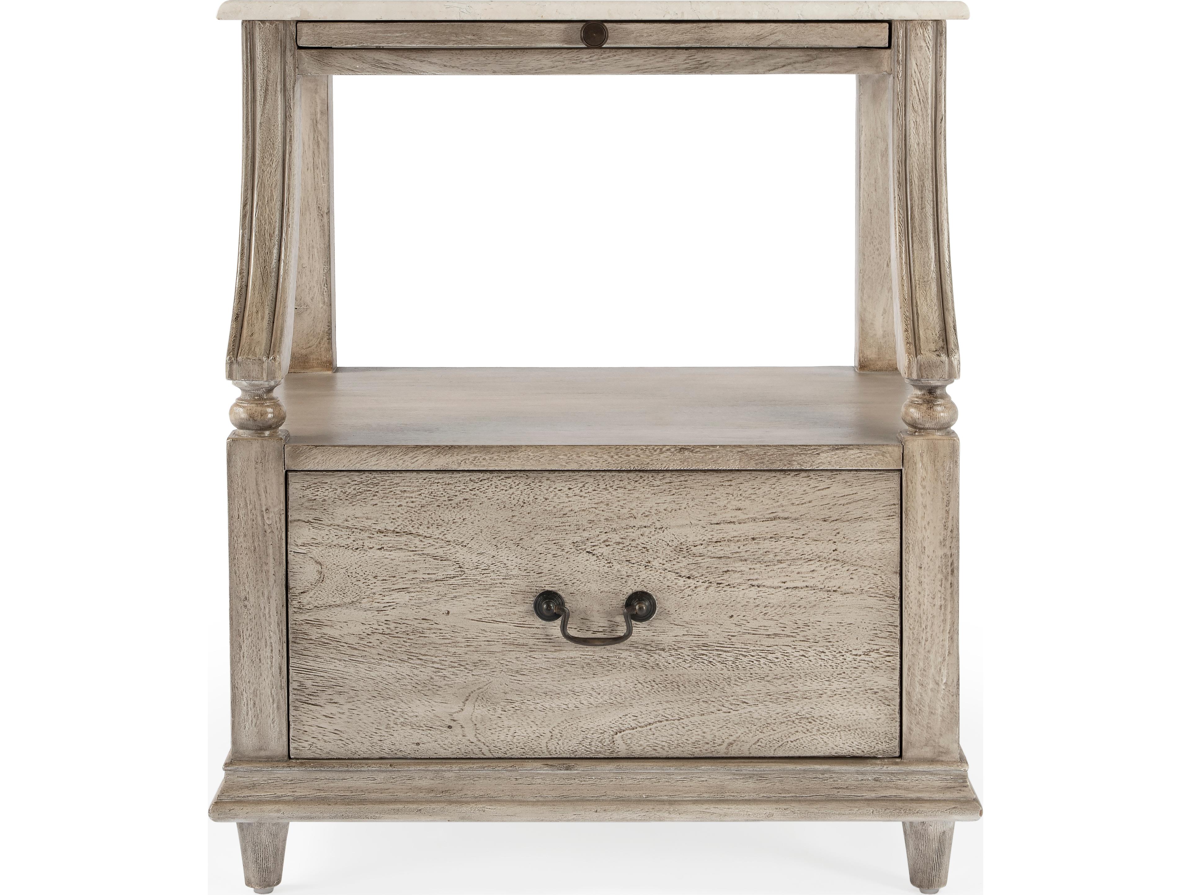 Butler Mabel 1-Drawer Mahogany Wood Nightstand