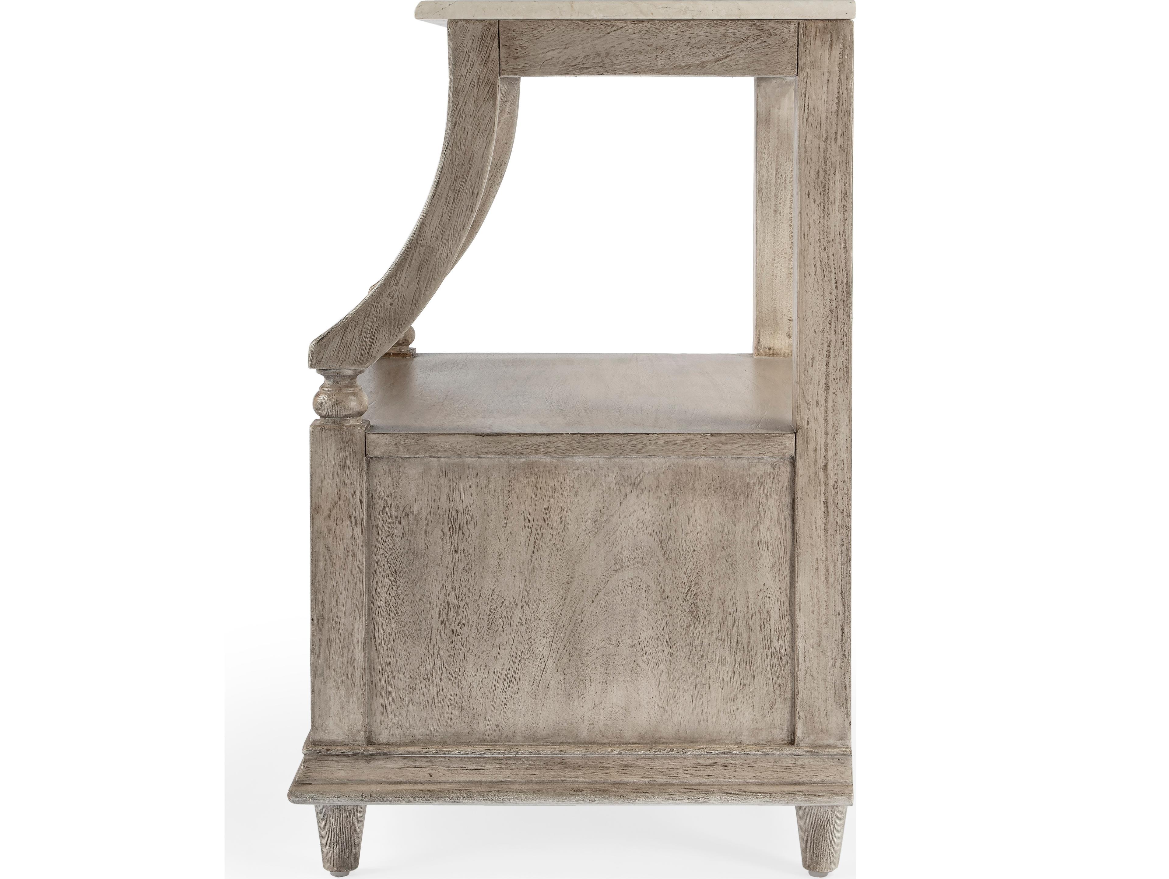 Butler Mabel 1-Drawer Mahogany Wood Nightstand