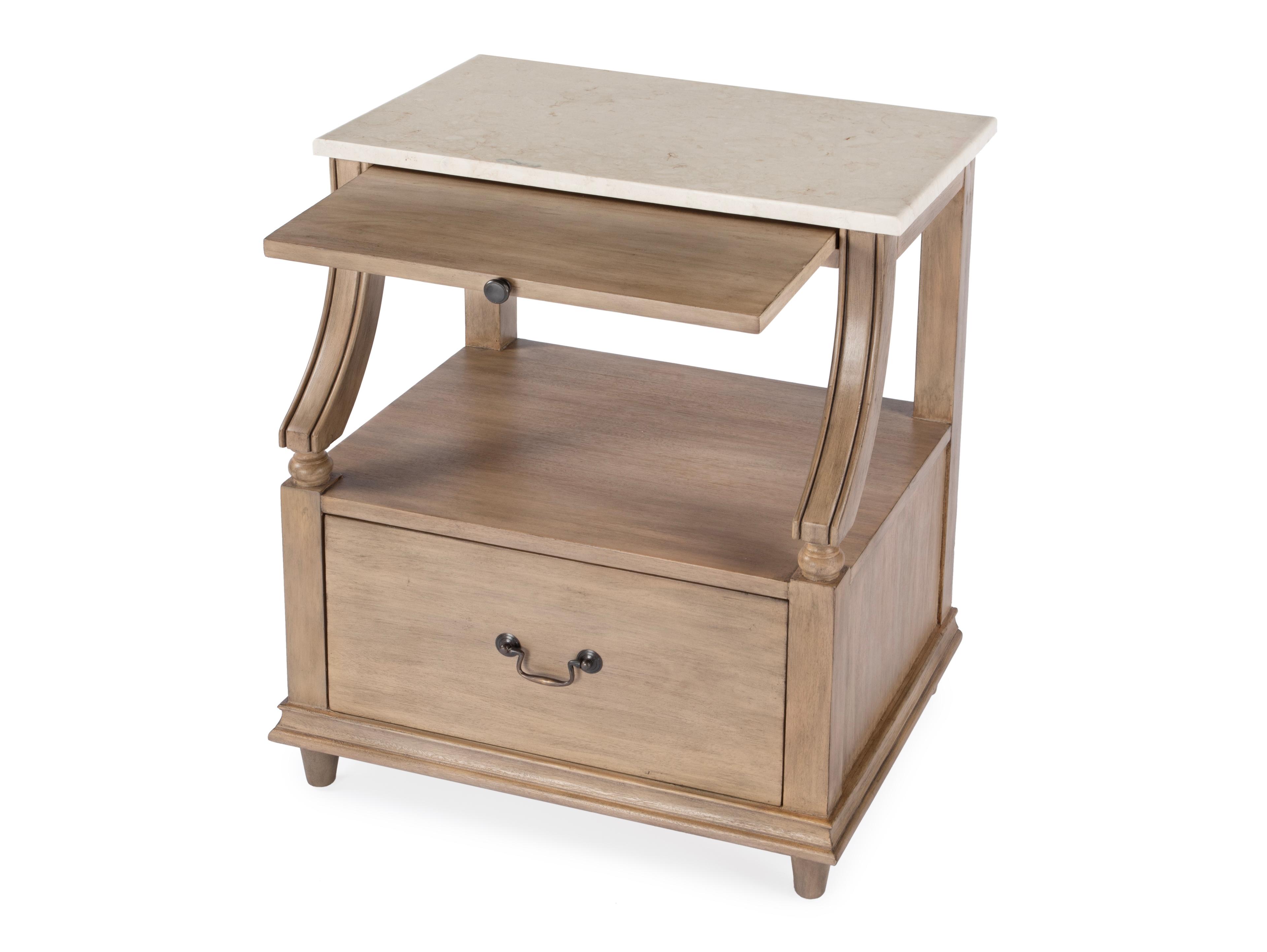 Butler Mabel 1-Drawer Mahogany Wood Nightstand