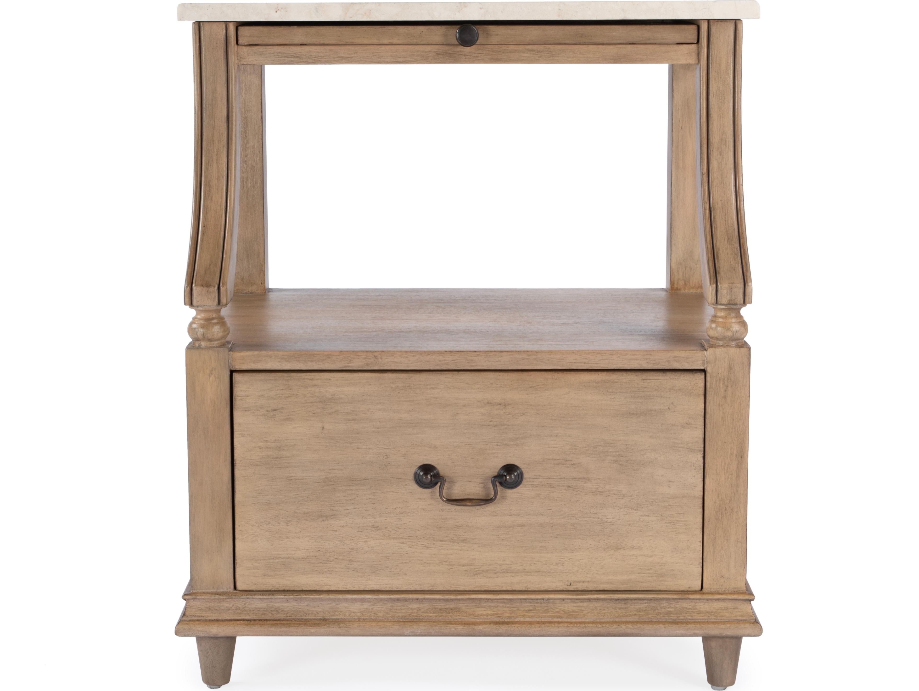 Butler Mabel 1-Drawer Mahogany Wood Nightstand