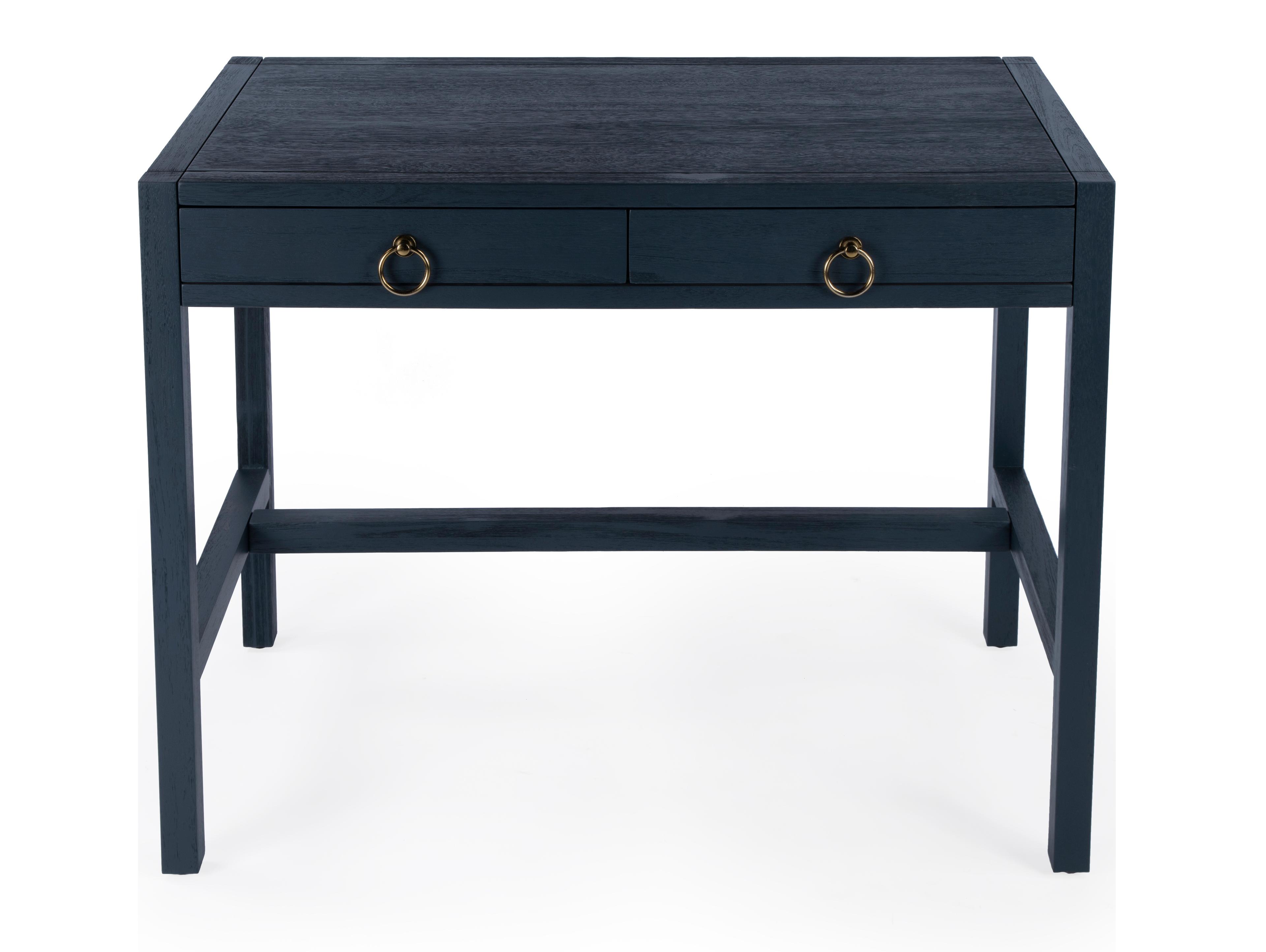 Butler Lark Navy Blue Acacia Wood Writing Desk