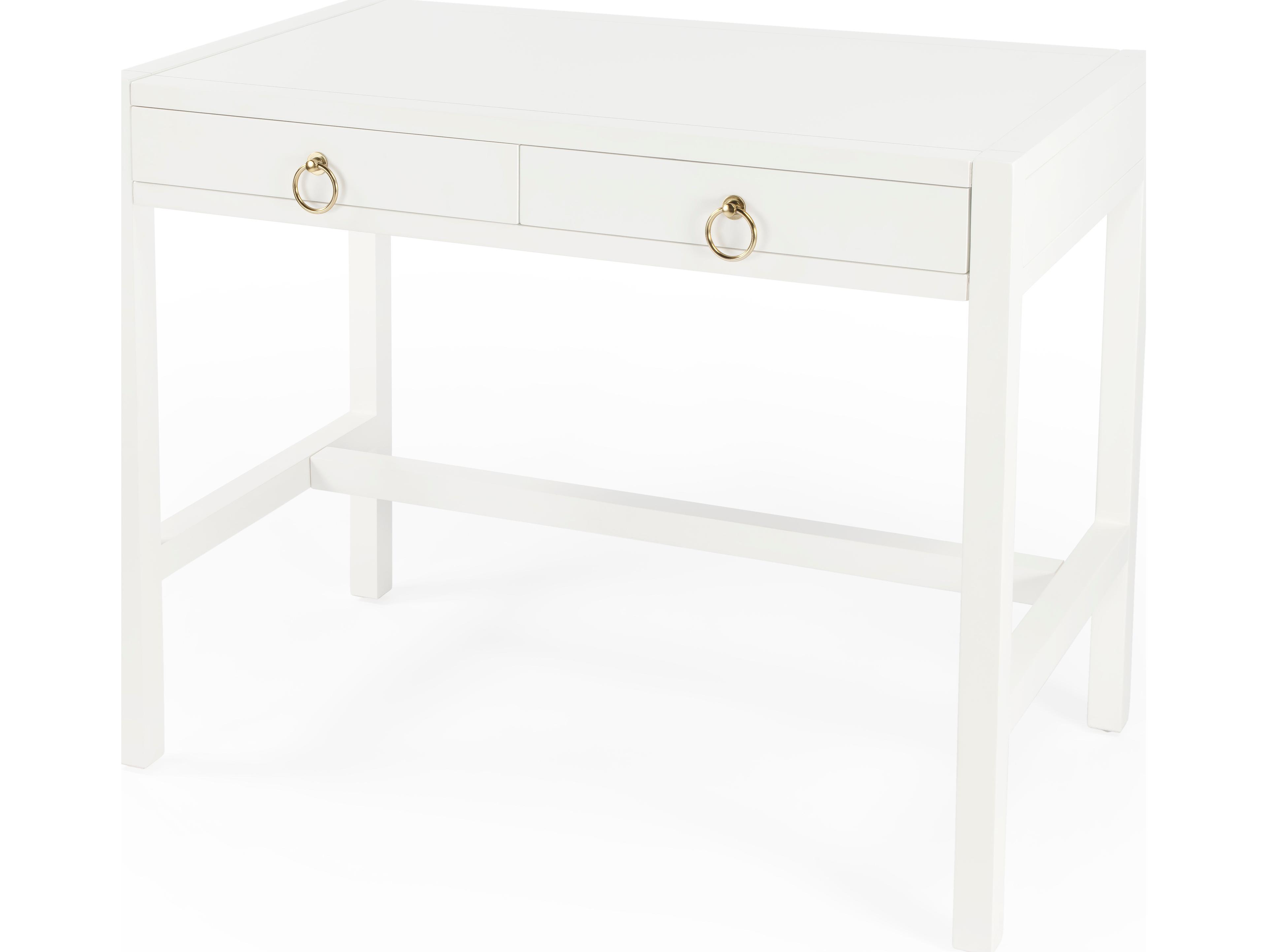 Butler Lark White Acacia Wood Writing Desk