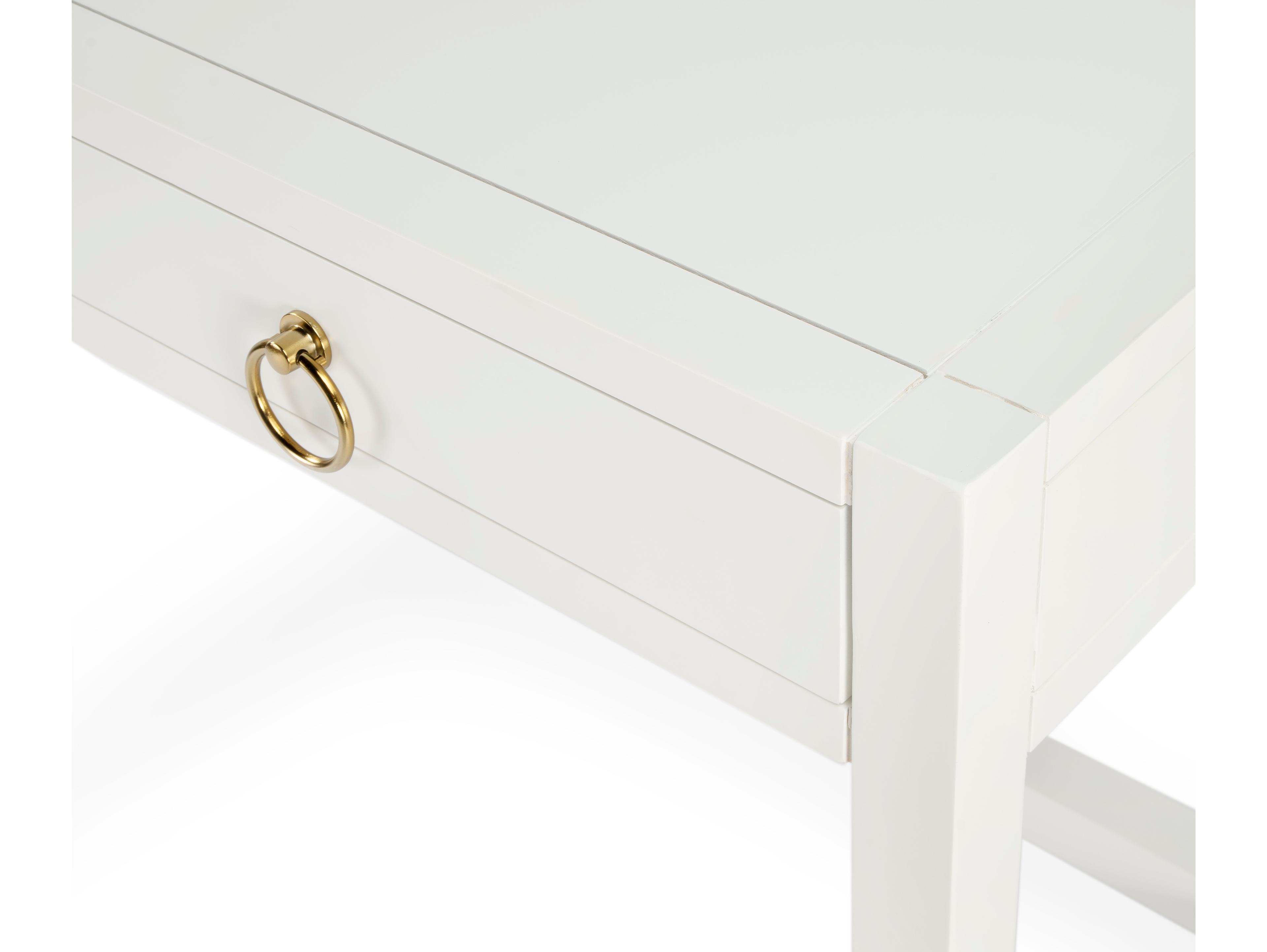 Butler Lark White Acacia Wood Writing Desk