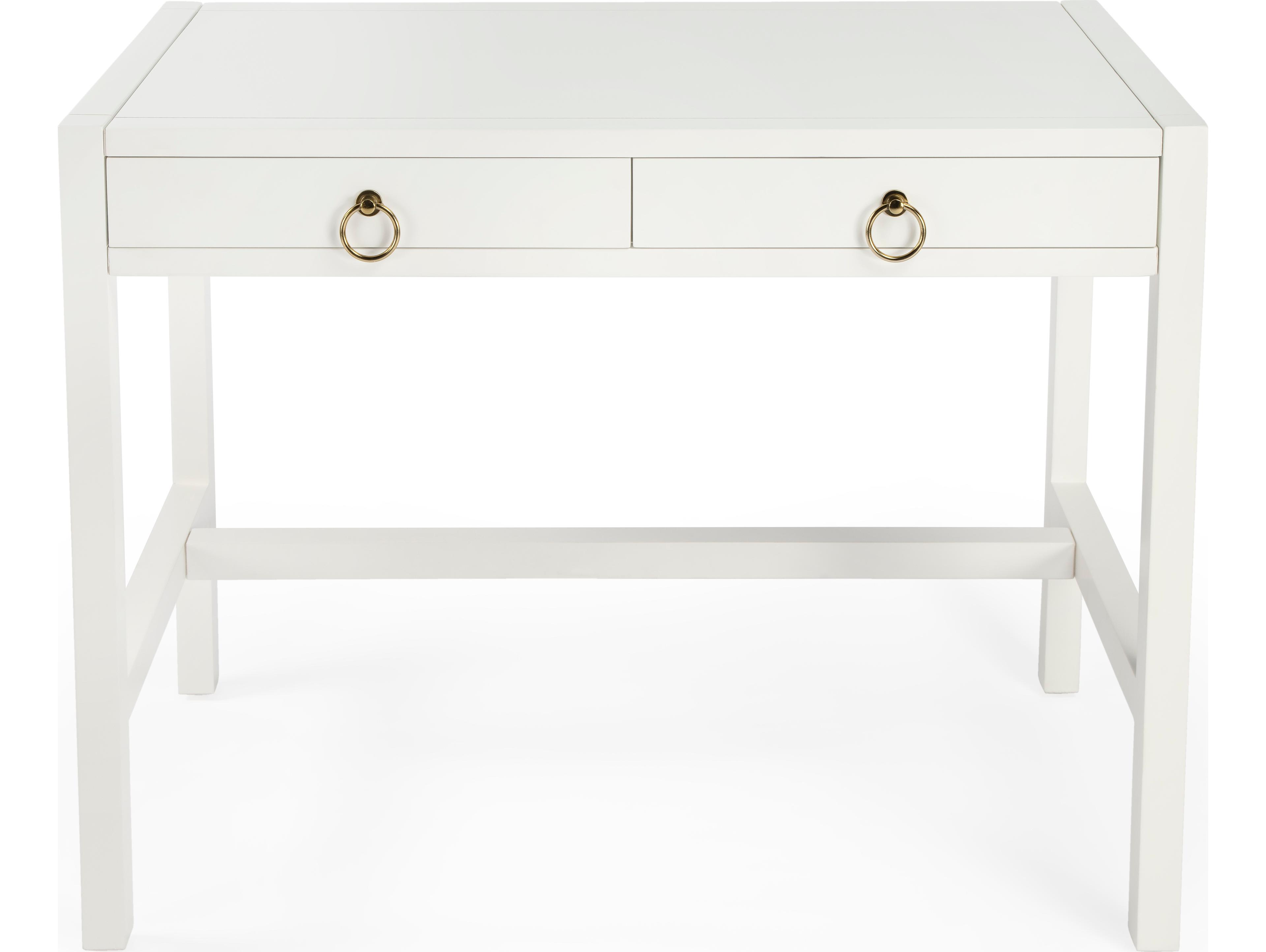 Butler Lark White Acacia Wood Writing Desk