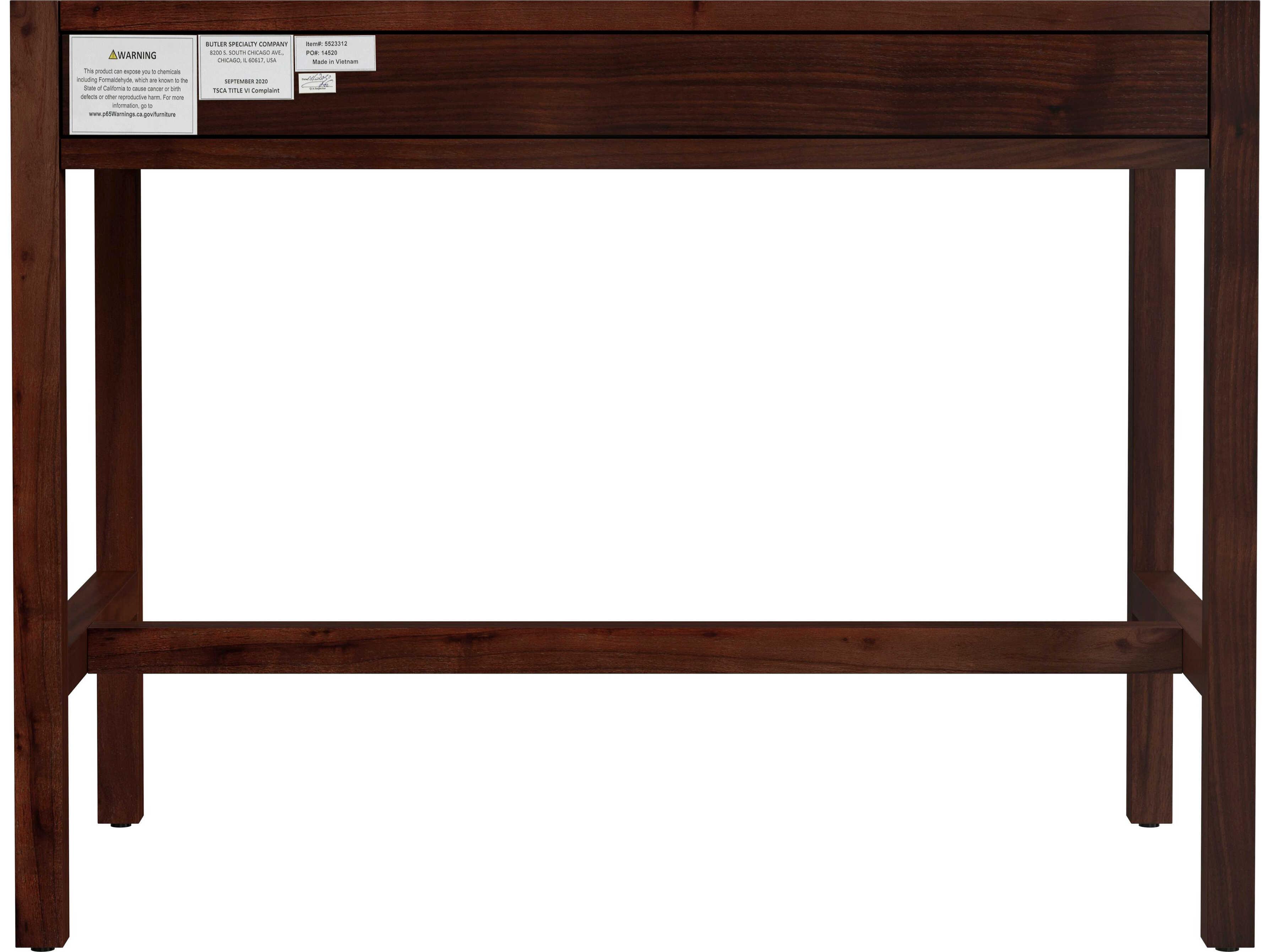 Butler Lark Brown Acacia Wood Writing Desk