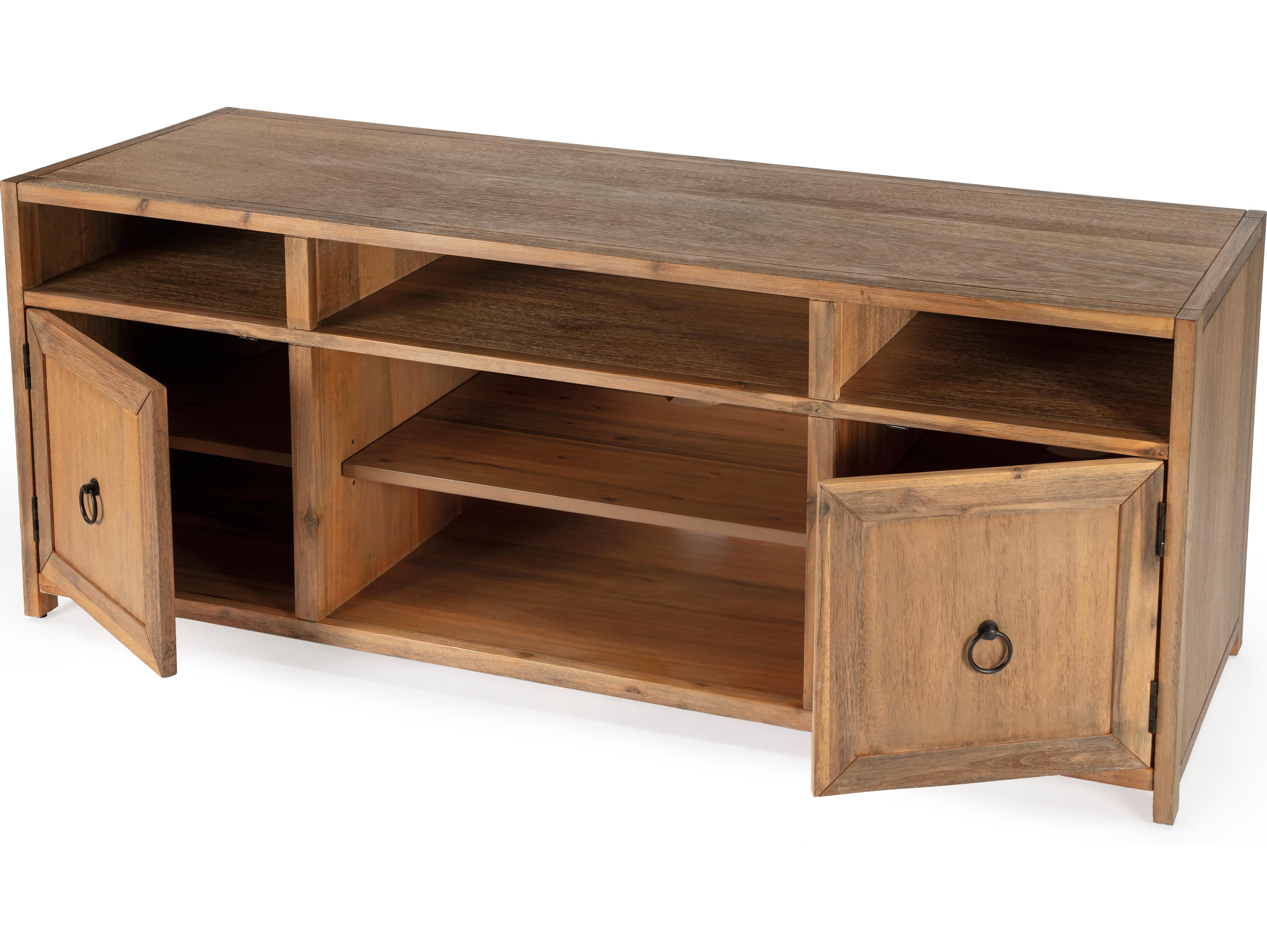 Butler Lark 65" Pine Wood Natural Mango TV Stand