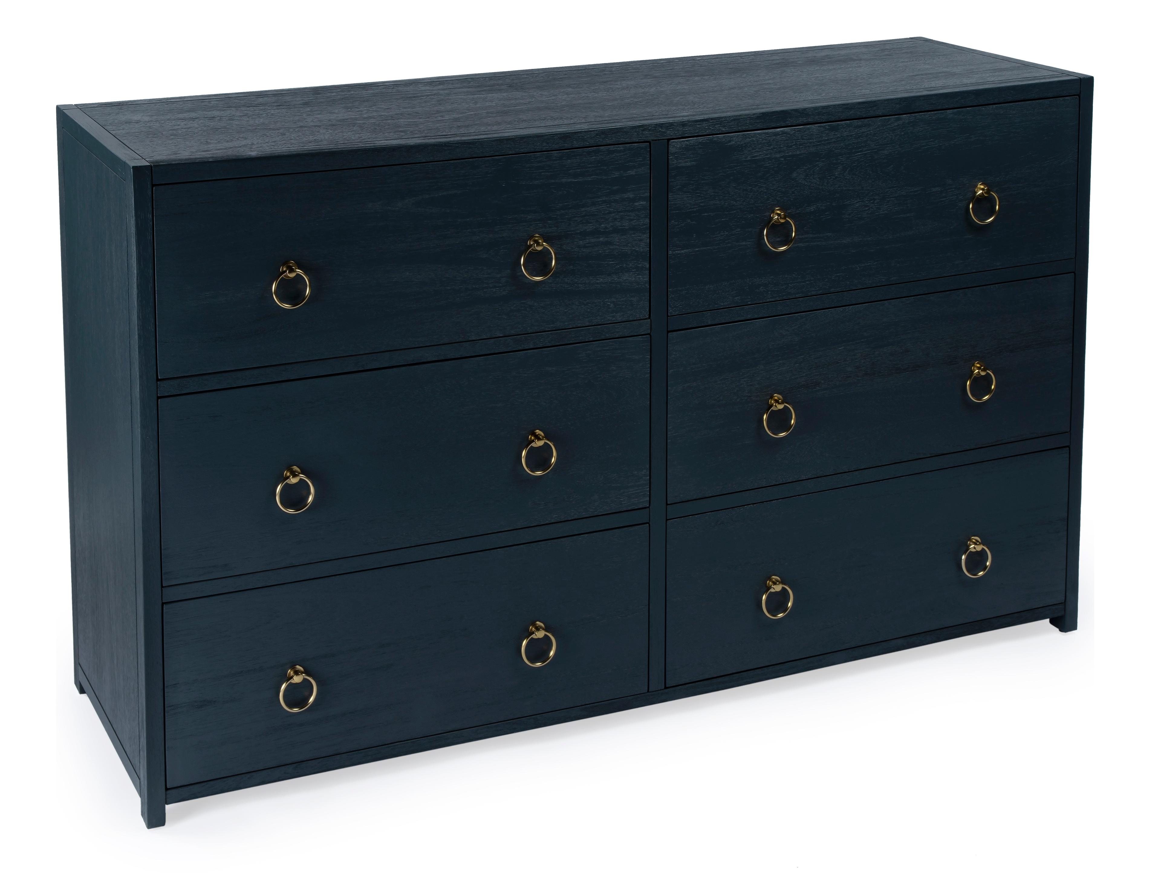 Butler Lark 6-Drawers Acacia Wood Double Dresser
