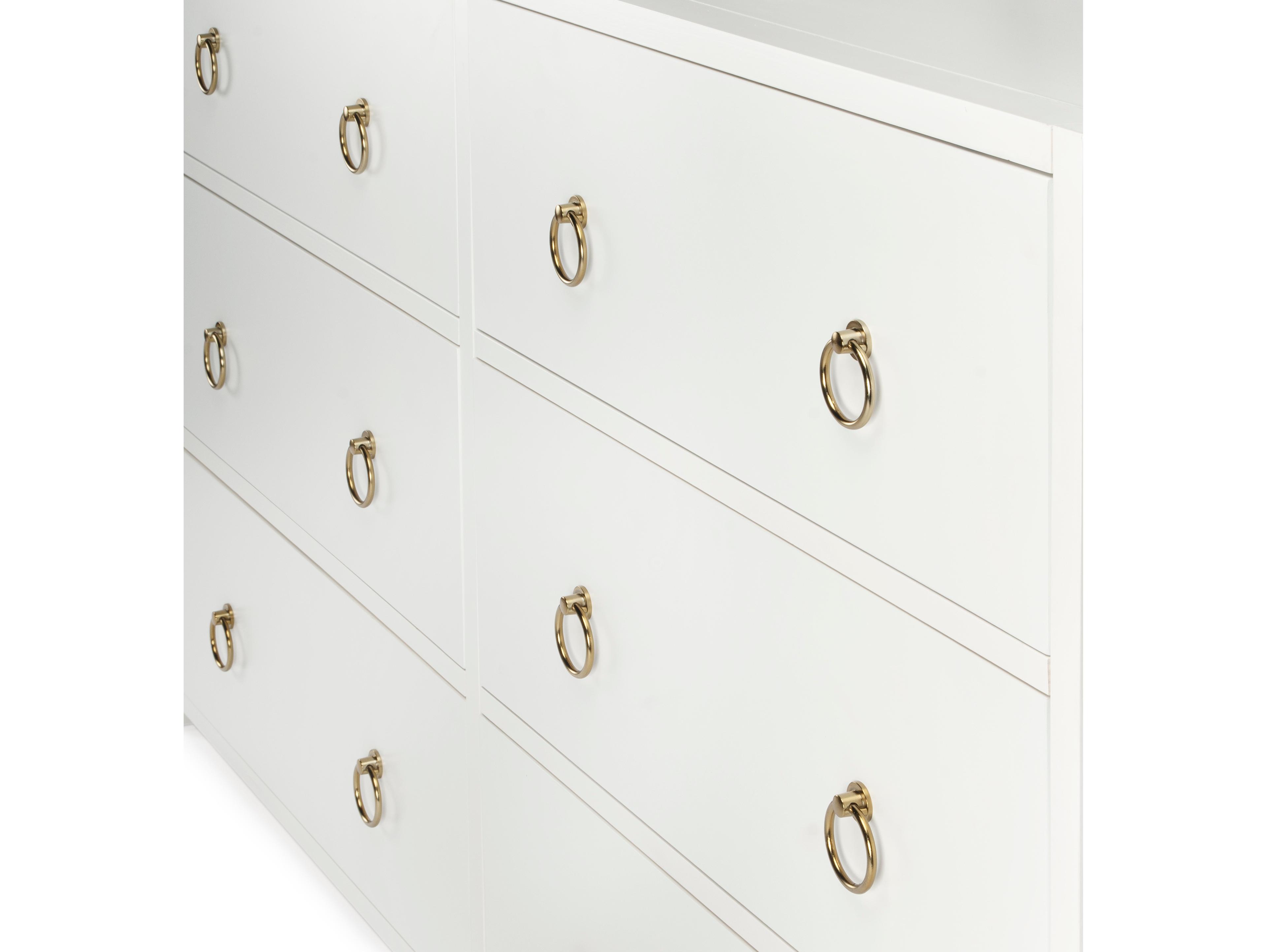 Butler Lark 6-Drawers Acacia Wood Double Dresser