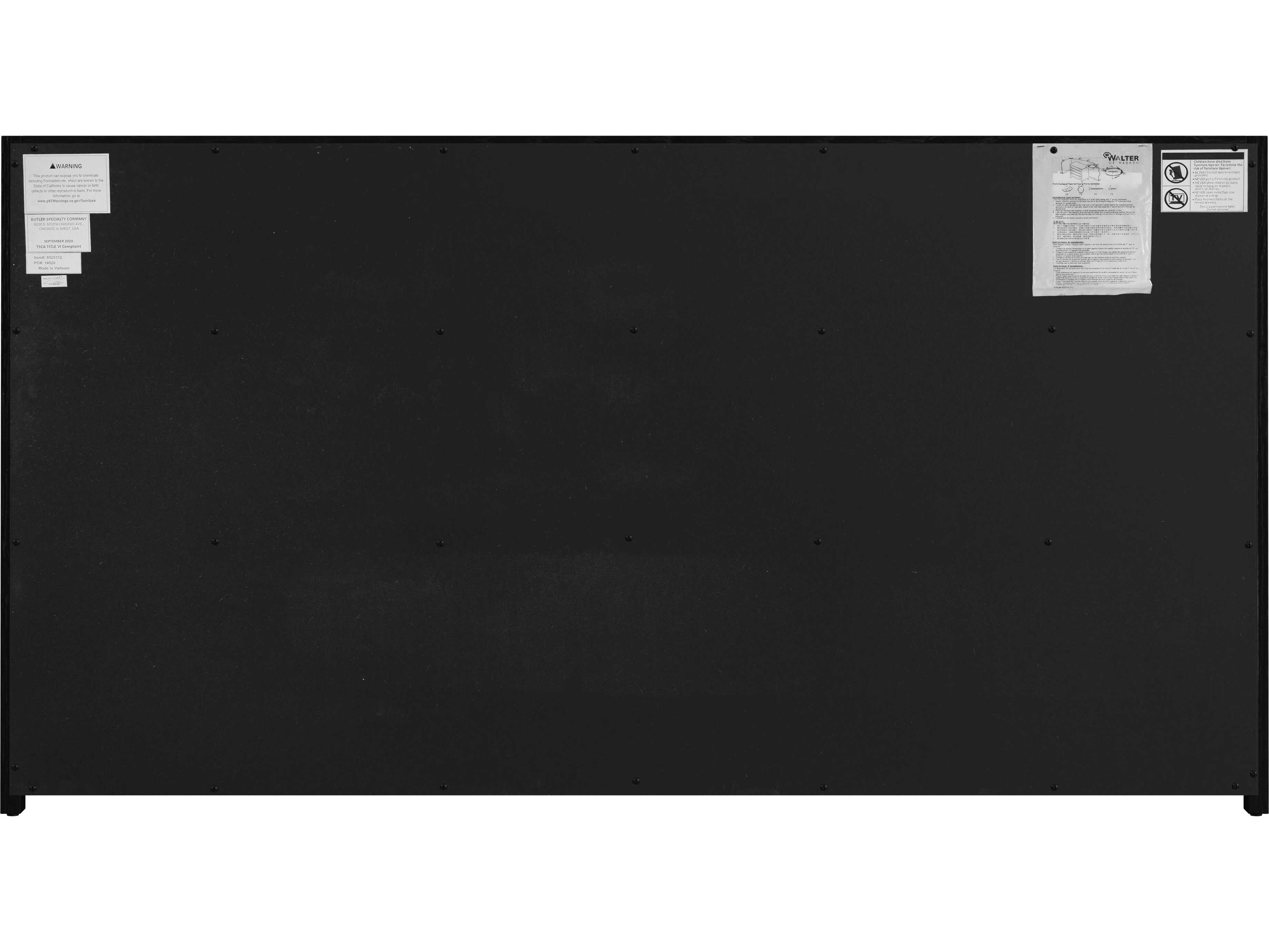 Butler Lark 6-Drawers Acacia Wood Double Dresser