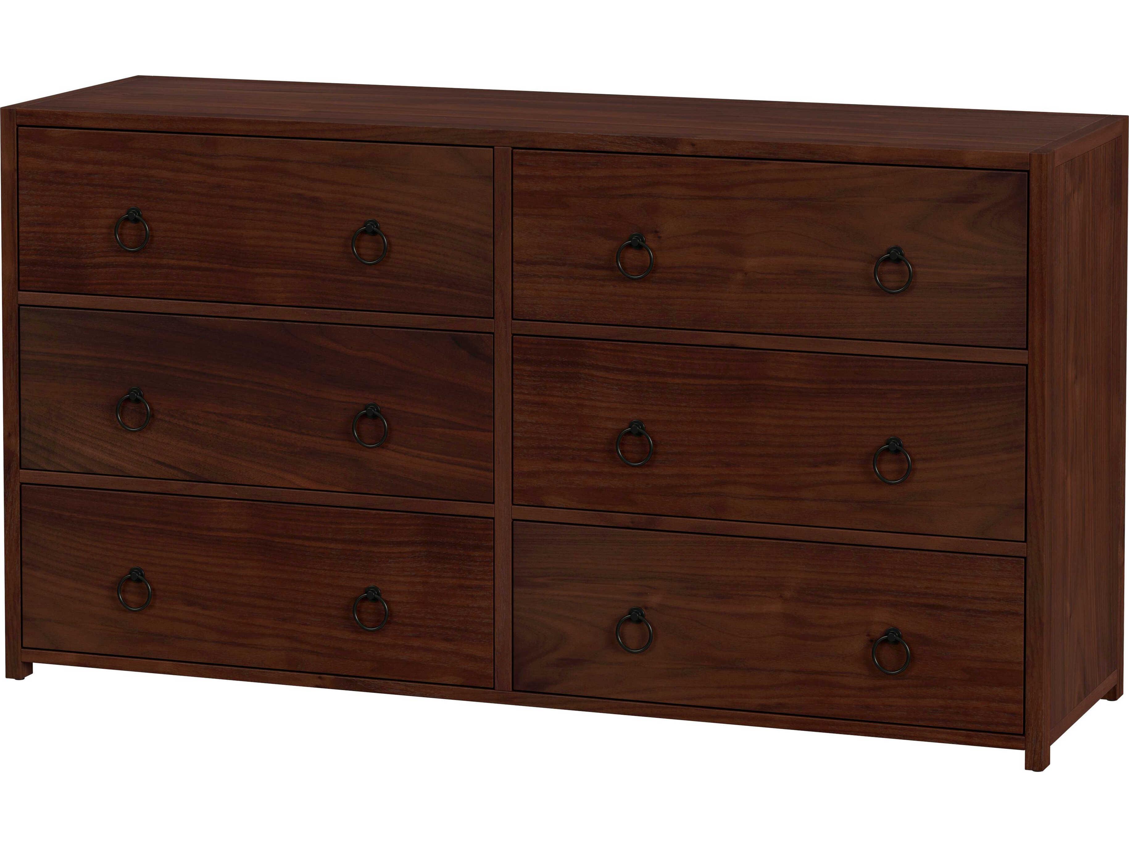 Butler Lark 6-Drawers Acacia Wood Double Dresser