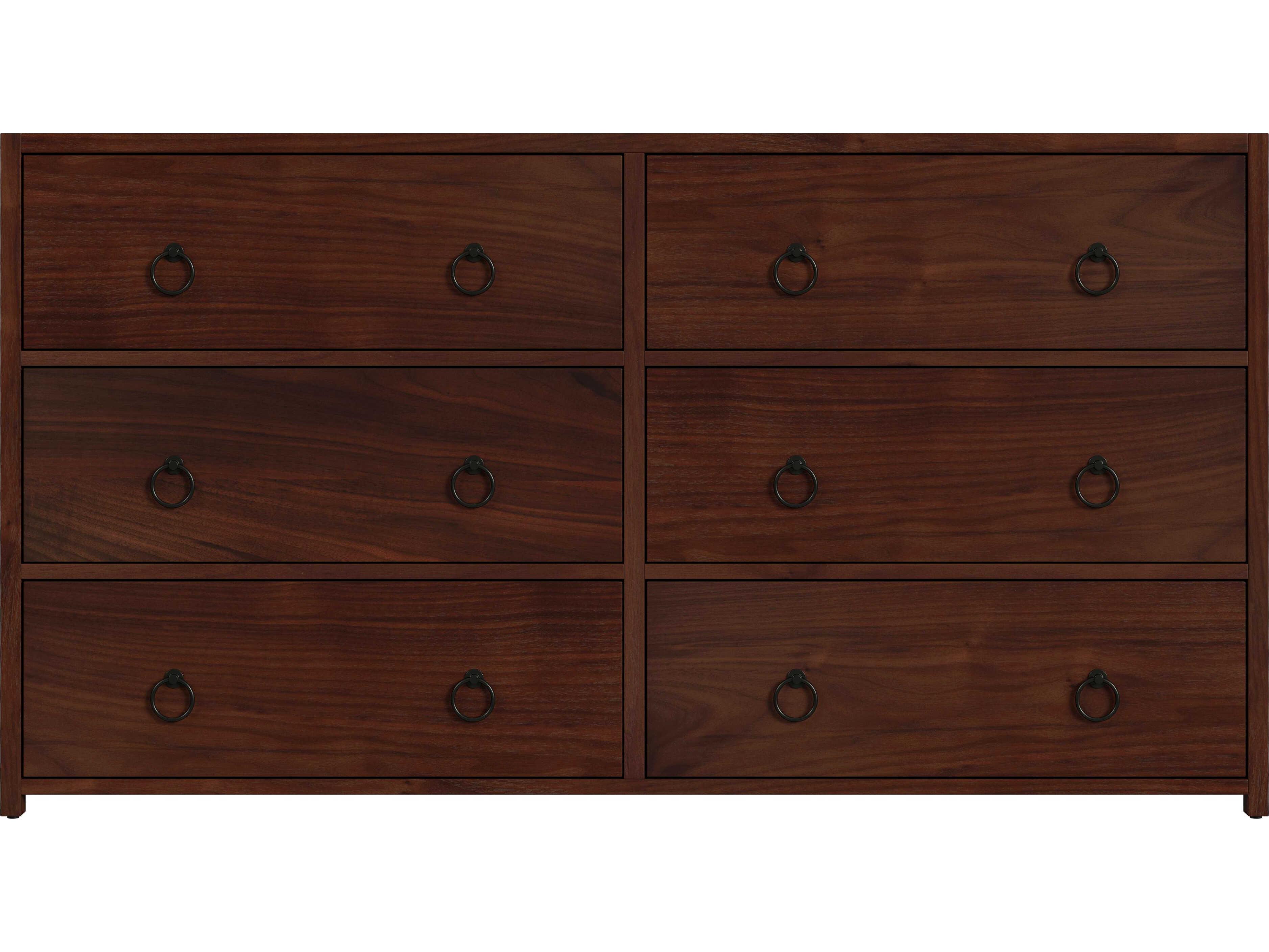 Butler Lark 6-Drawers Acacia Wood Double Dresser