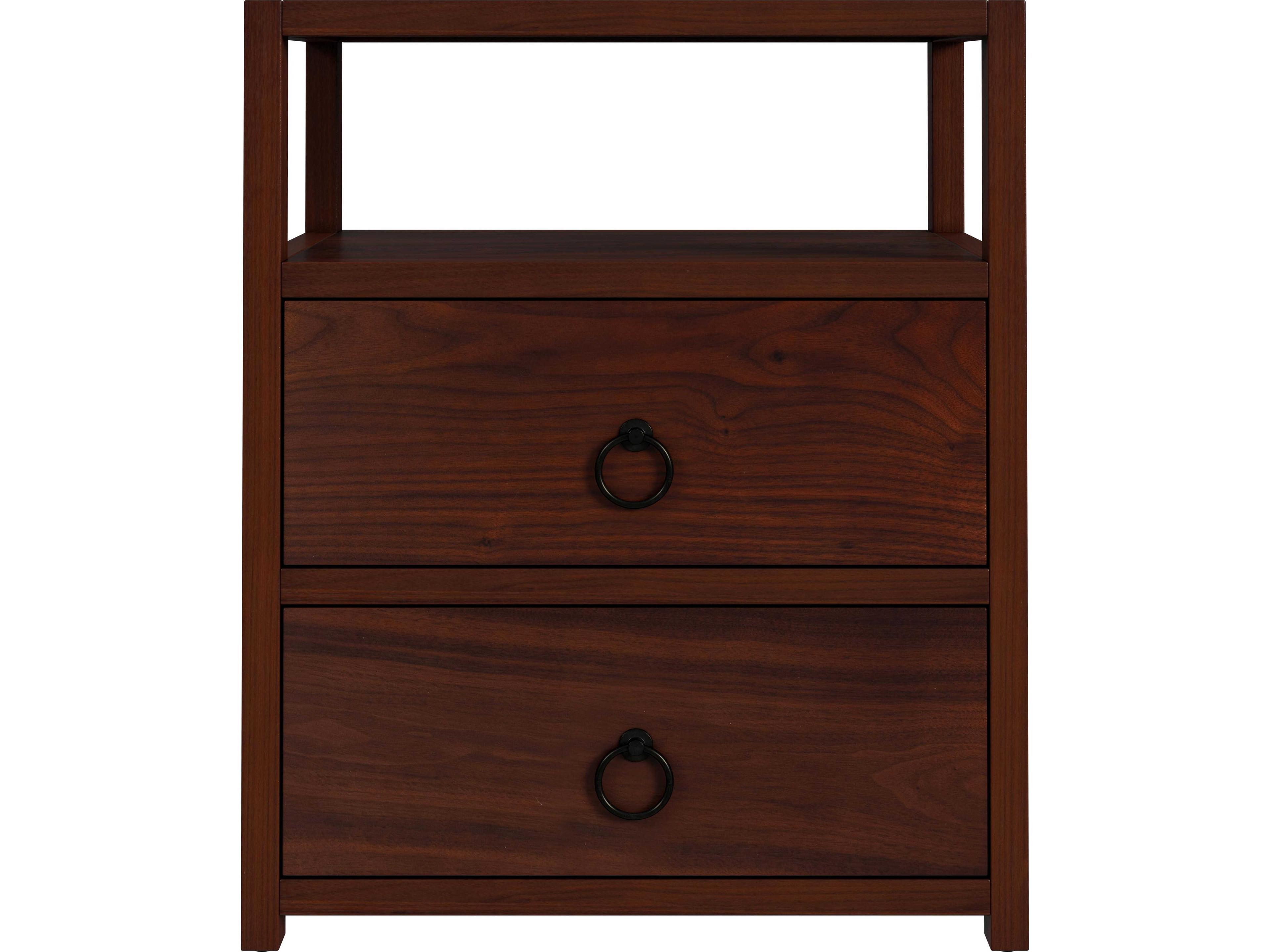 Butler Lark 2-Drawers Acacia Wood Nightstand