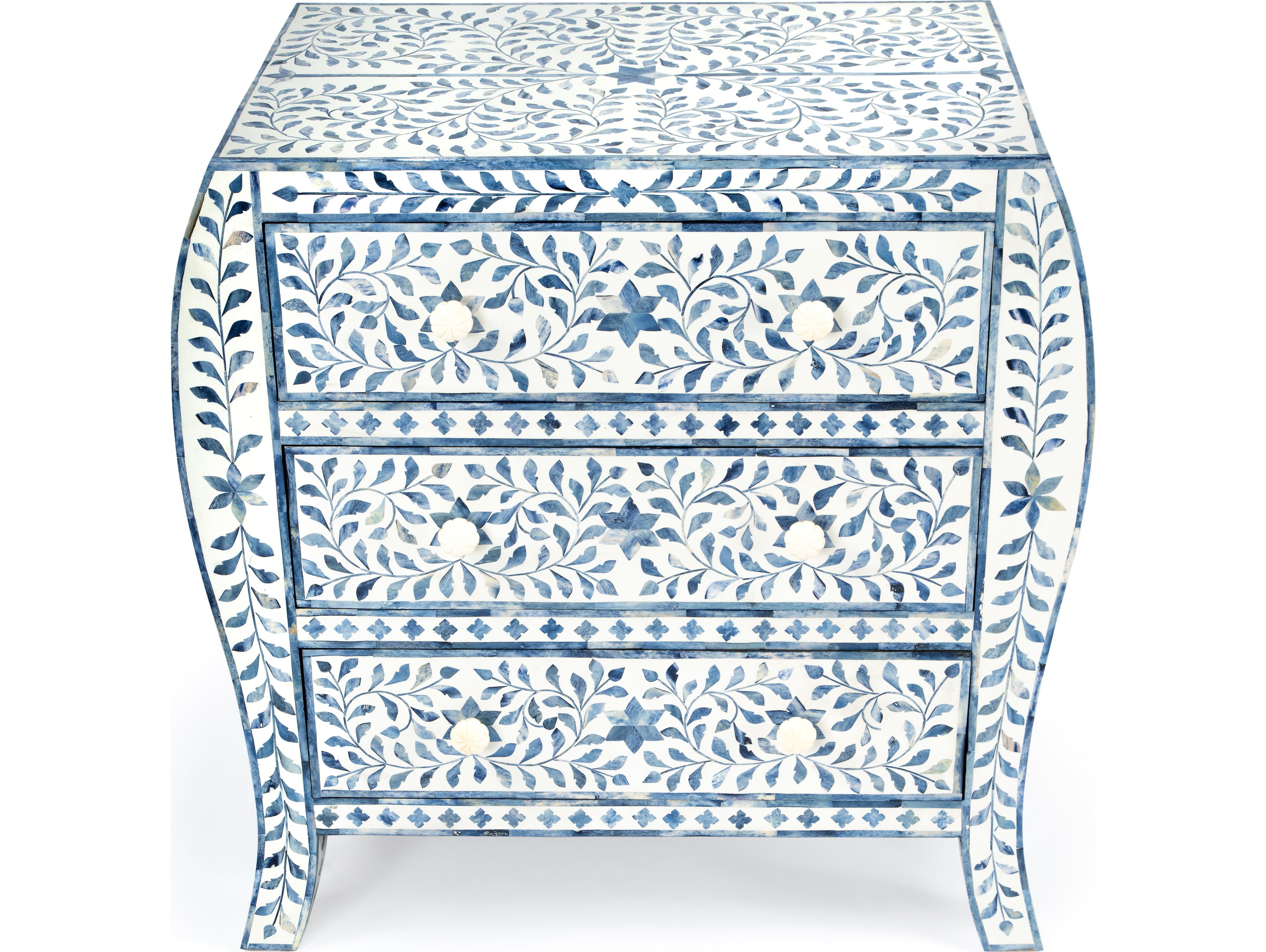 Butler Trubadur Blue And White Bone Accent Chest