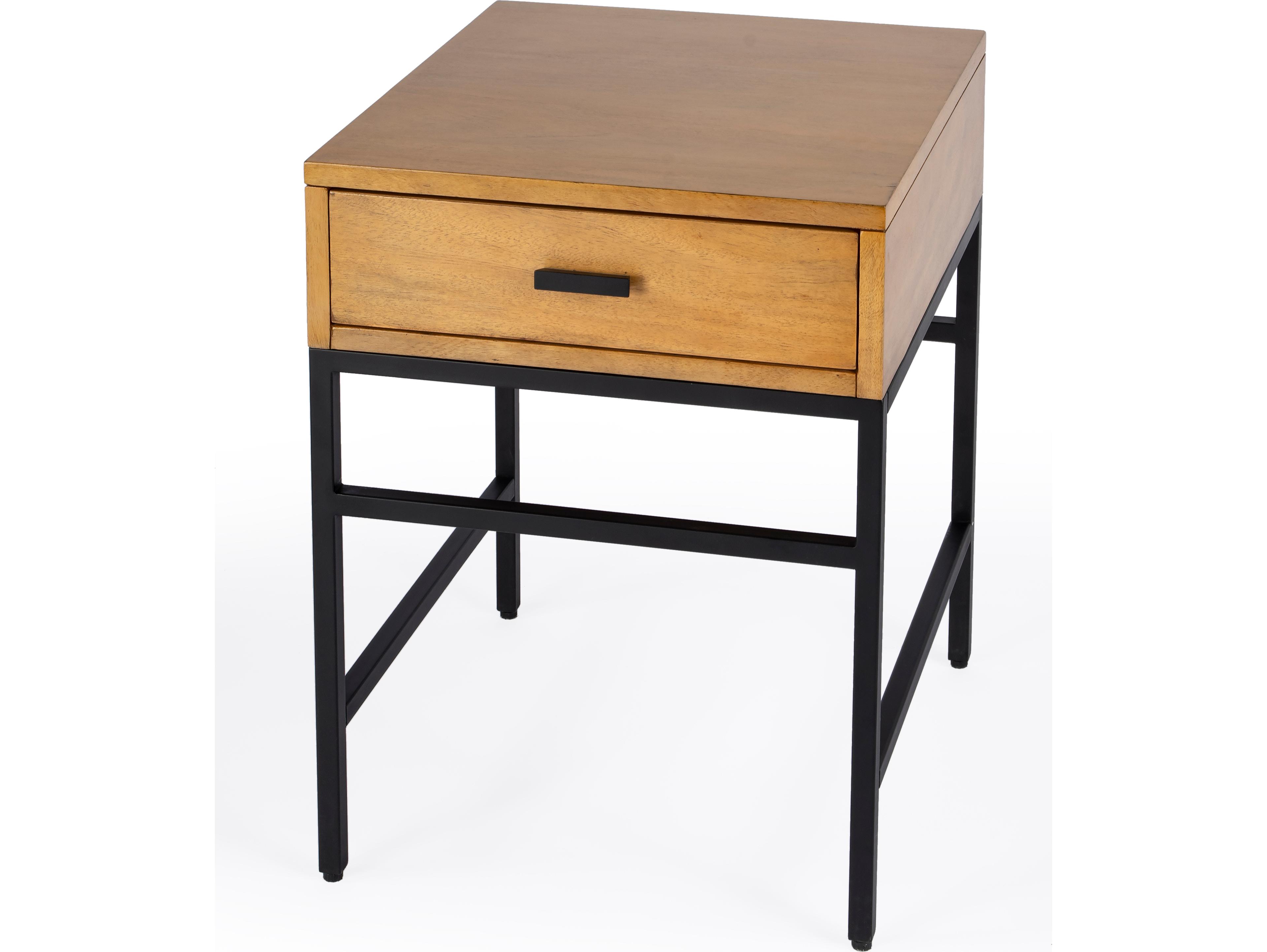 Butler Hans Square Wood Natural Rustic End Table