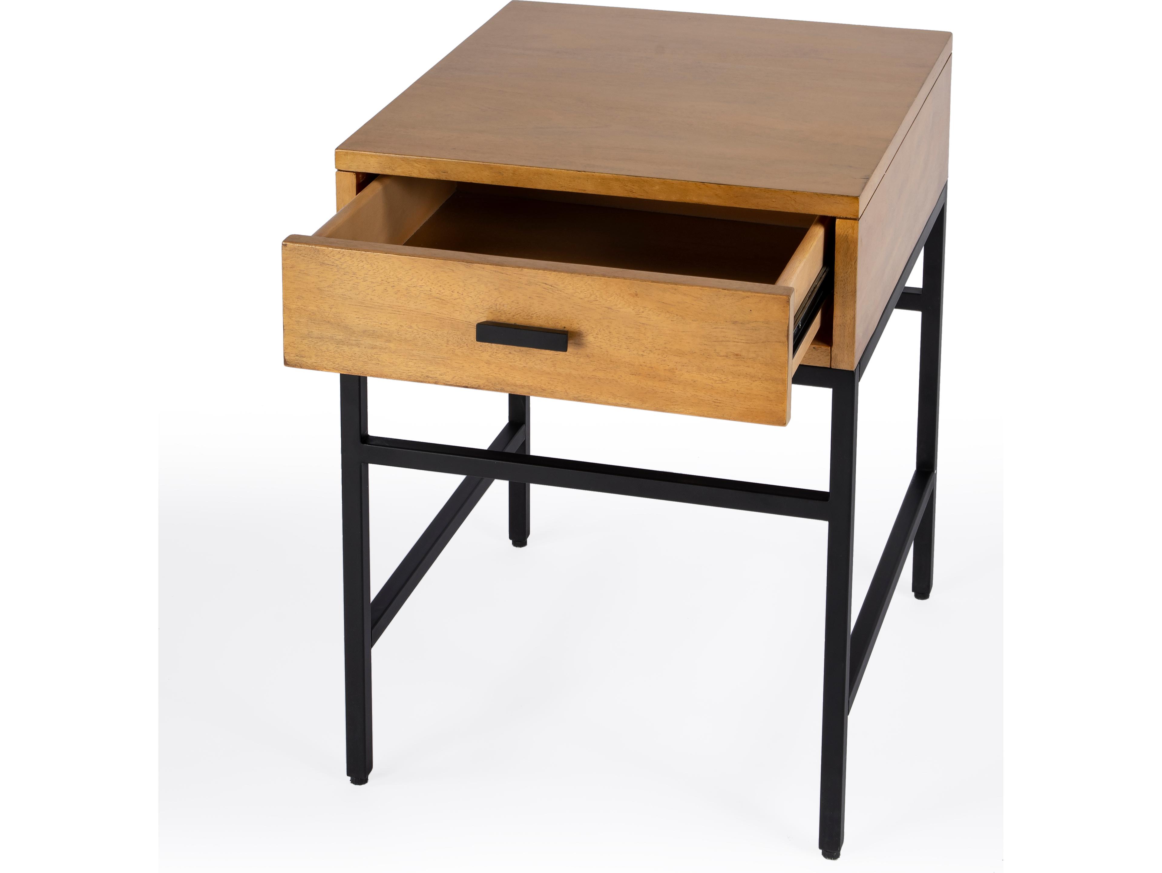 Butler Hans Square Wood Natural Rustic End Table