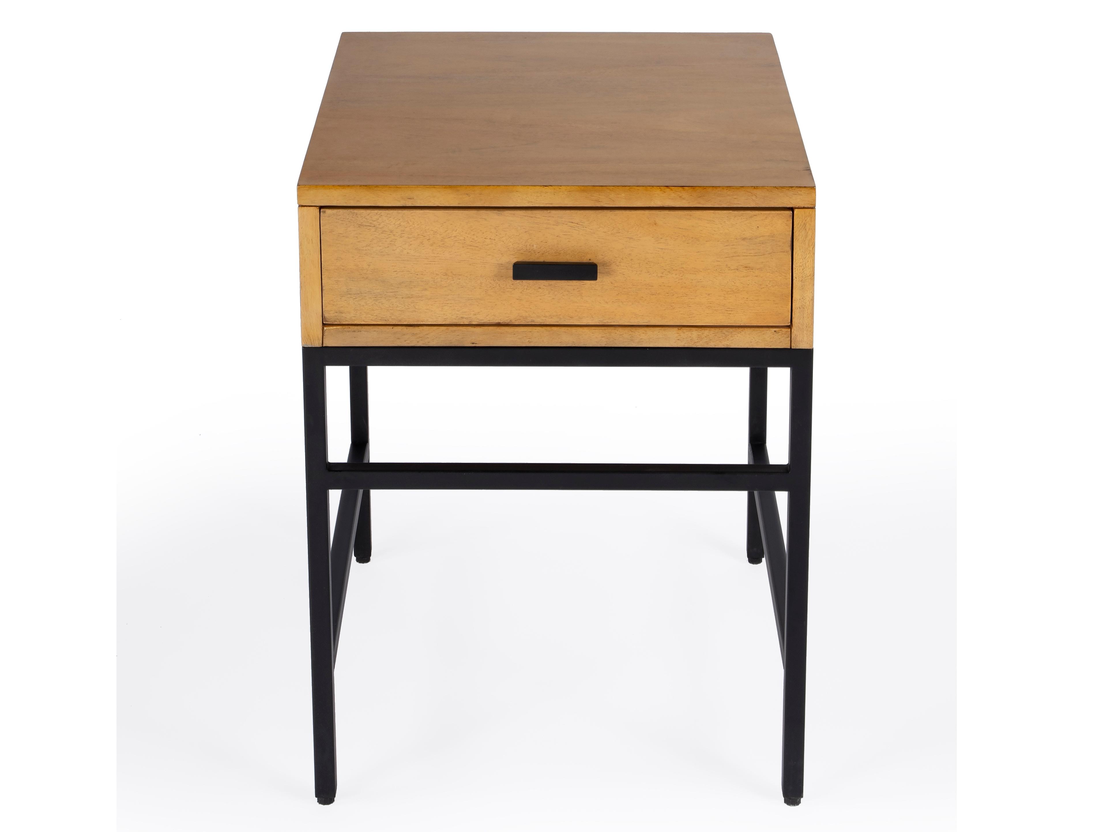 Butler Hans Square Wood Natural Rustic End Table