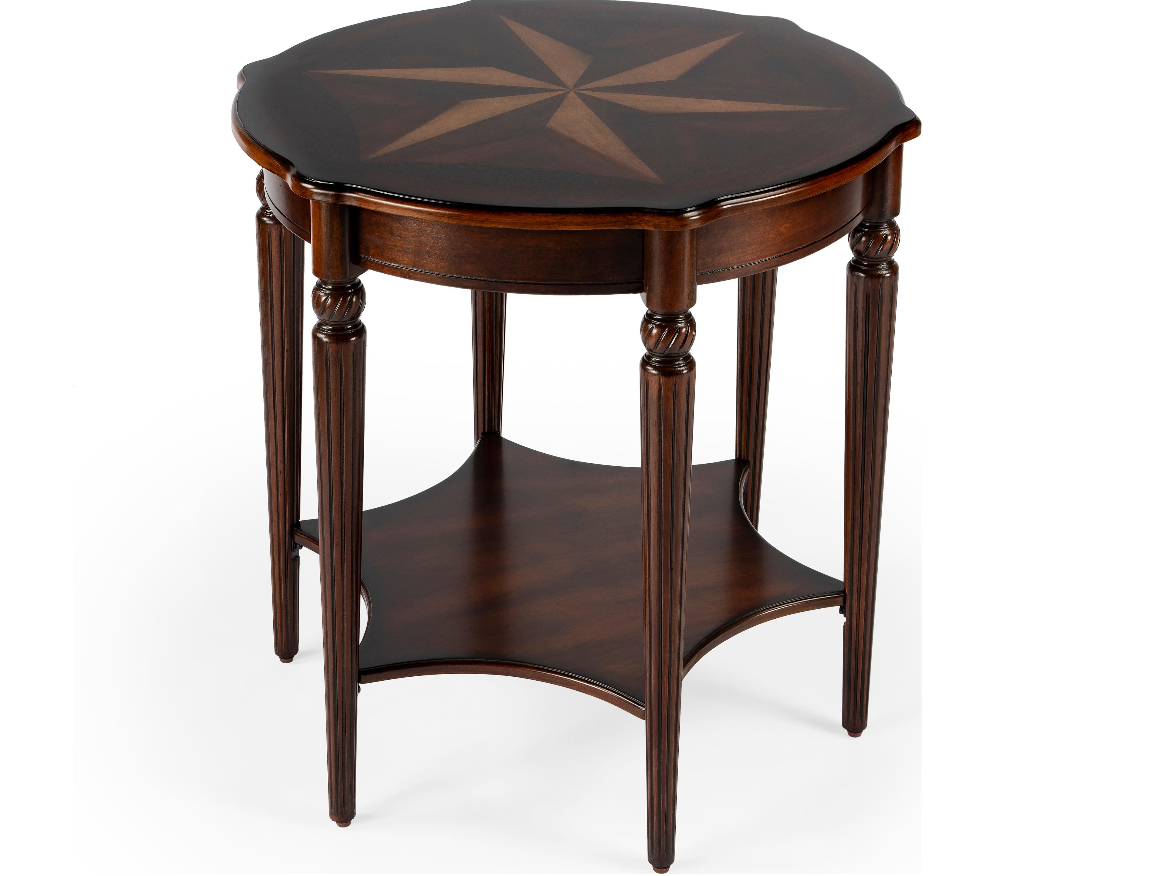 Butler Bainbridge Round Wood Cherry End Table