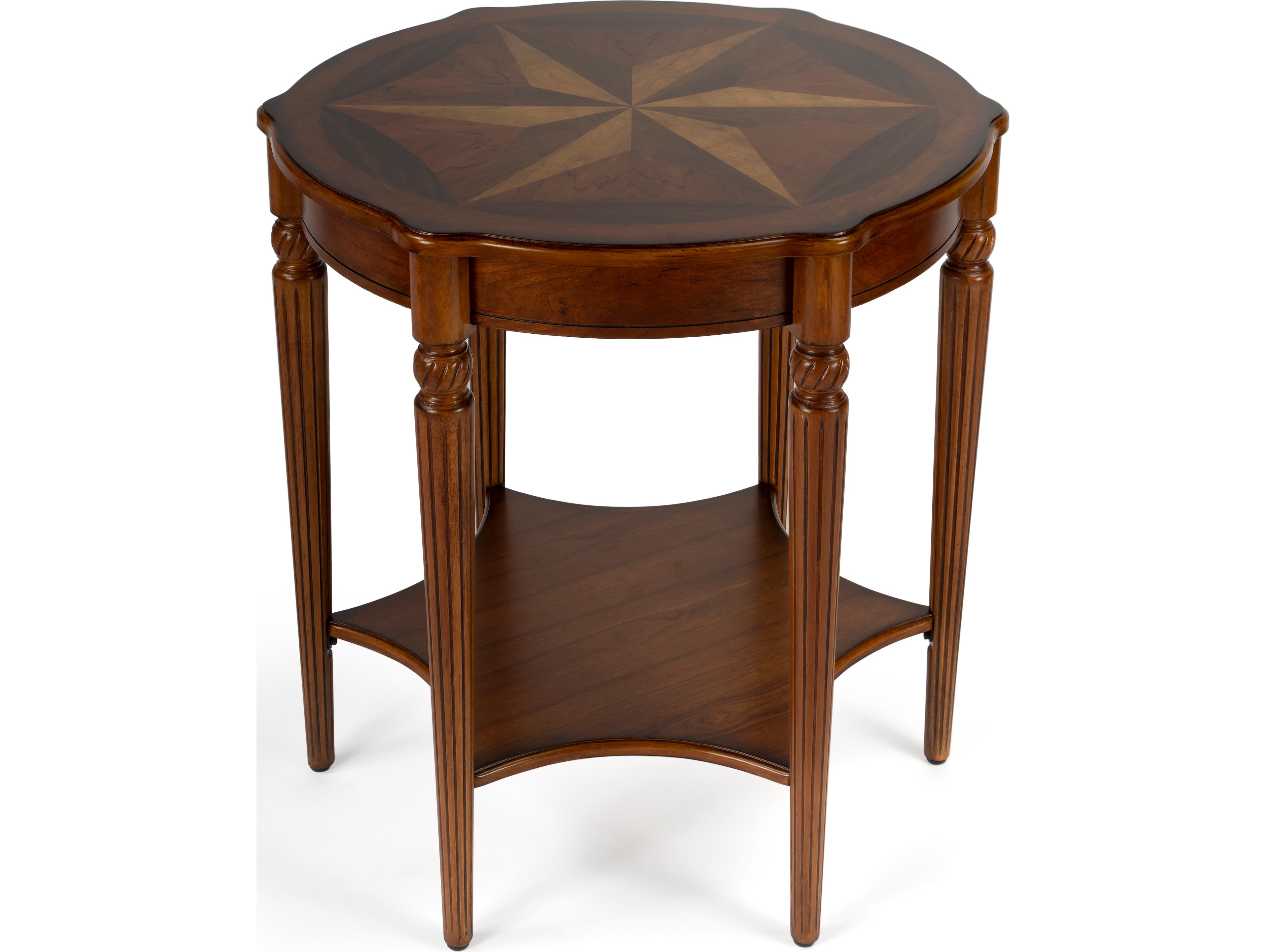 Butler Bainbridge Round Wood Olive Ash End Table