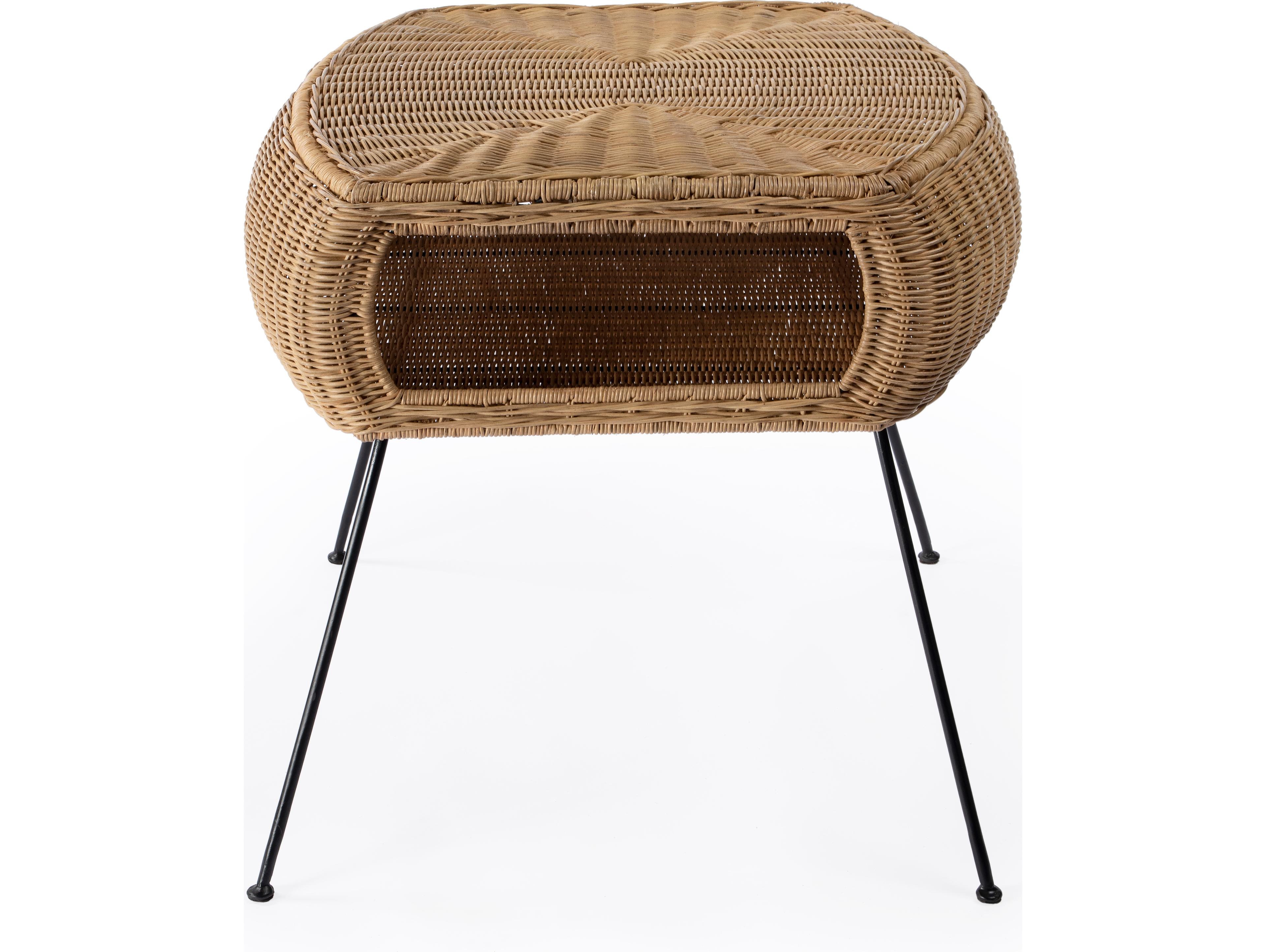 Butler Coralitta Rectangular Natural Rattan End Table