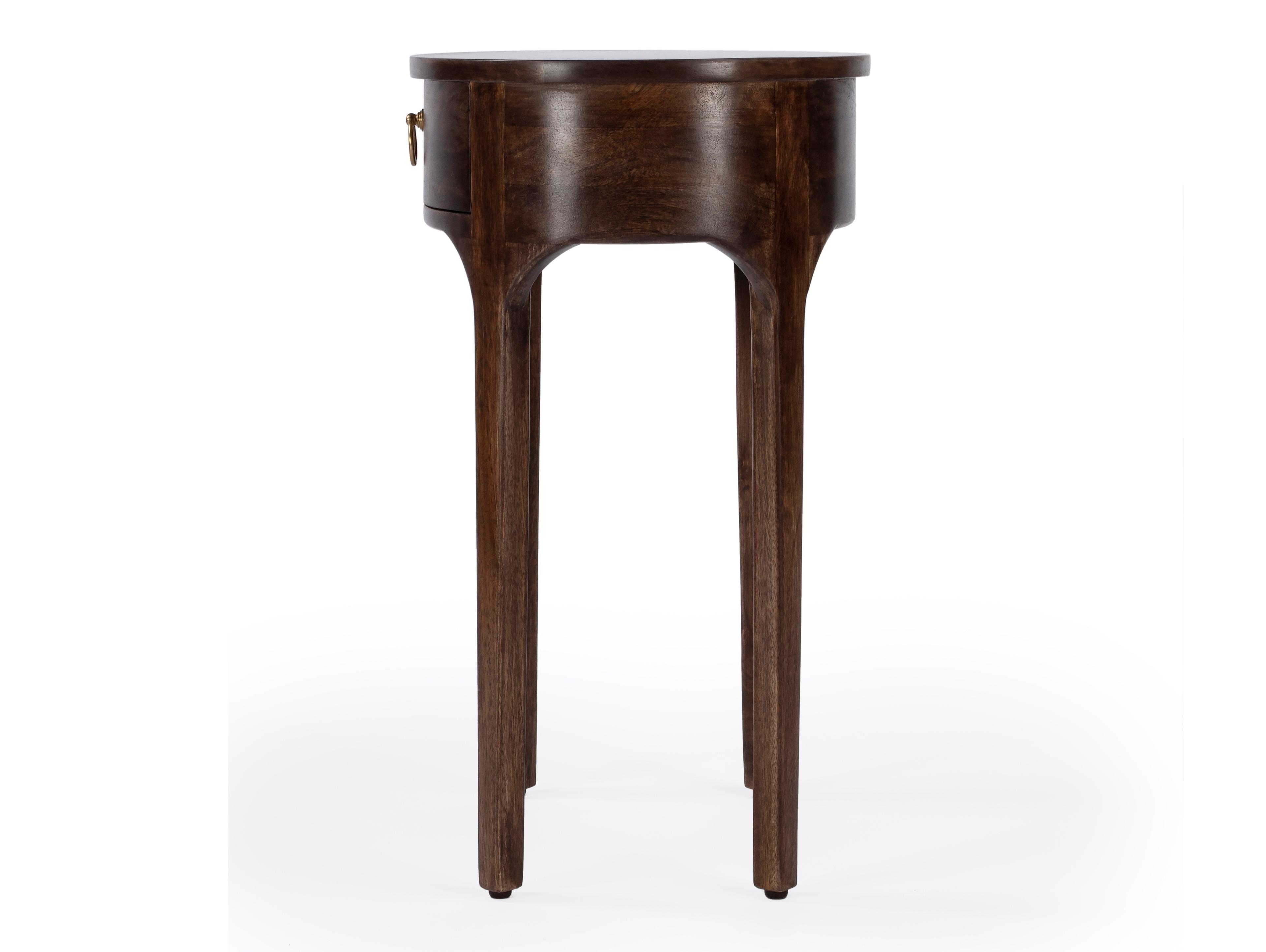 Butler Alinia Oval Wood Brown End Table