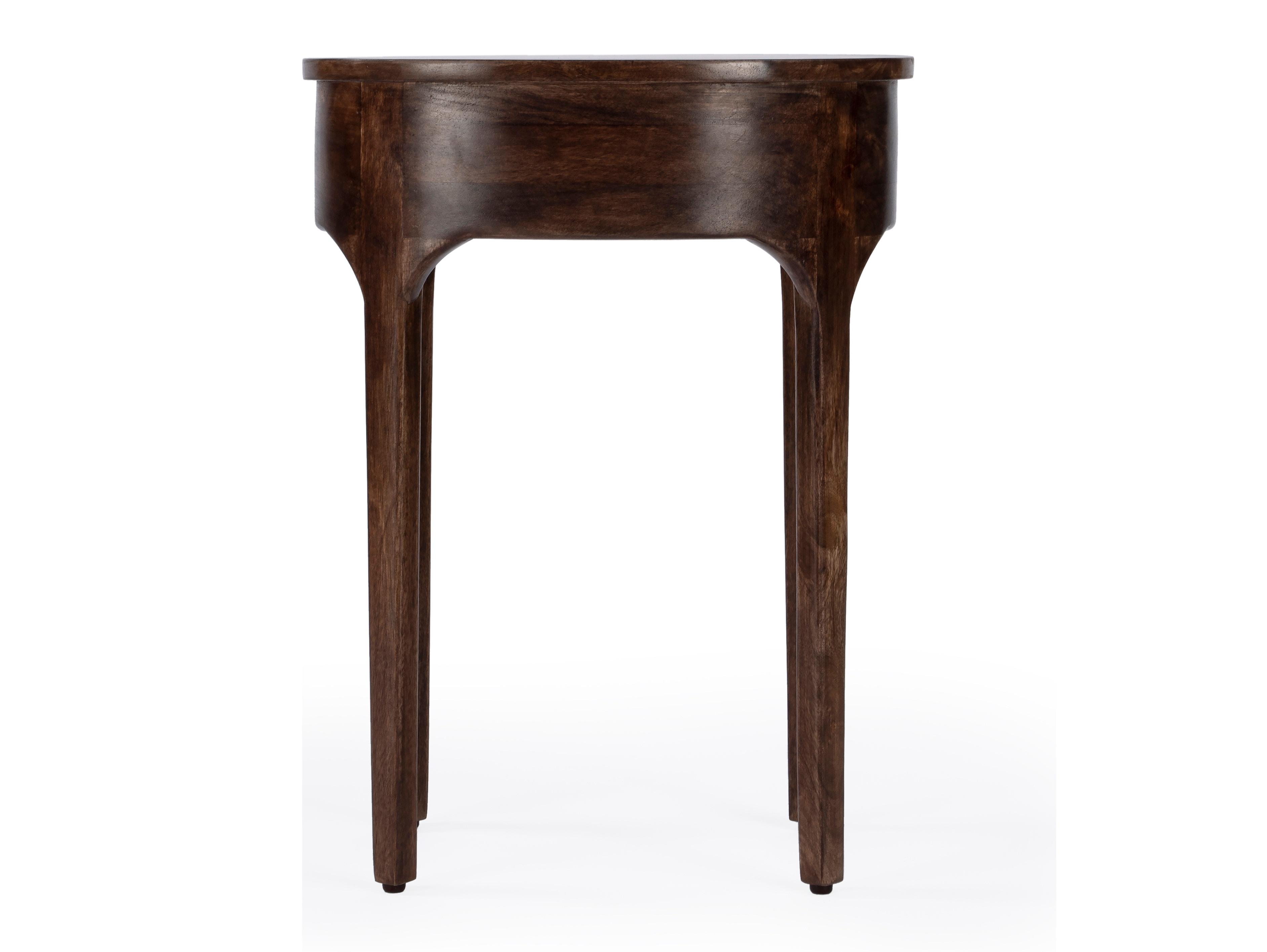 Butler Alinia Oval Wood Brown End Table