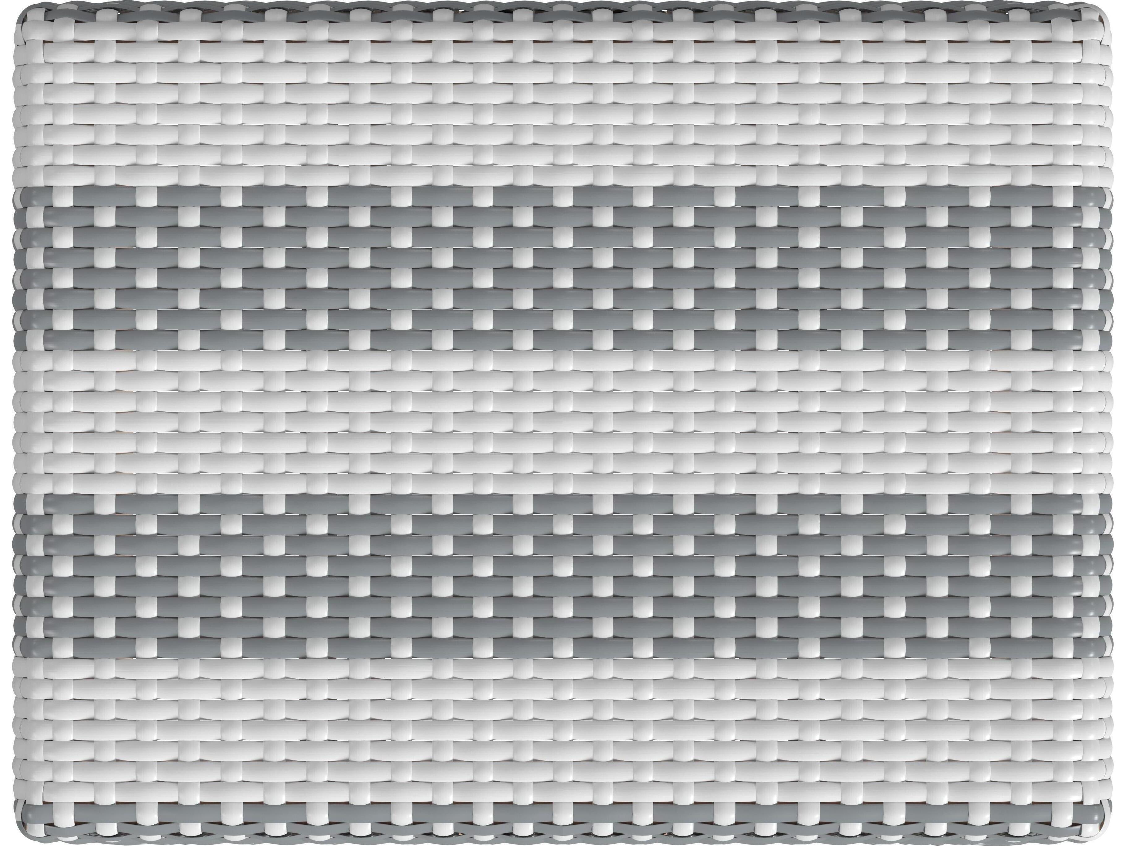 Butler Robias Gray white Stripe Natural Rattan Frame Bar Stool