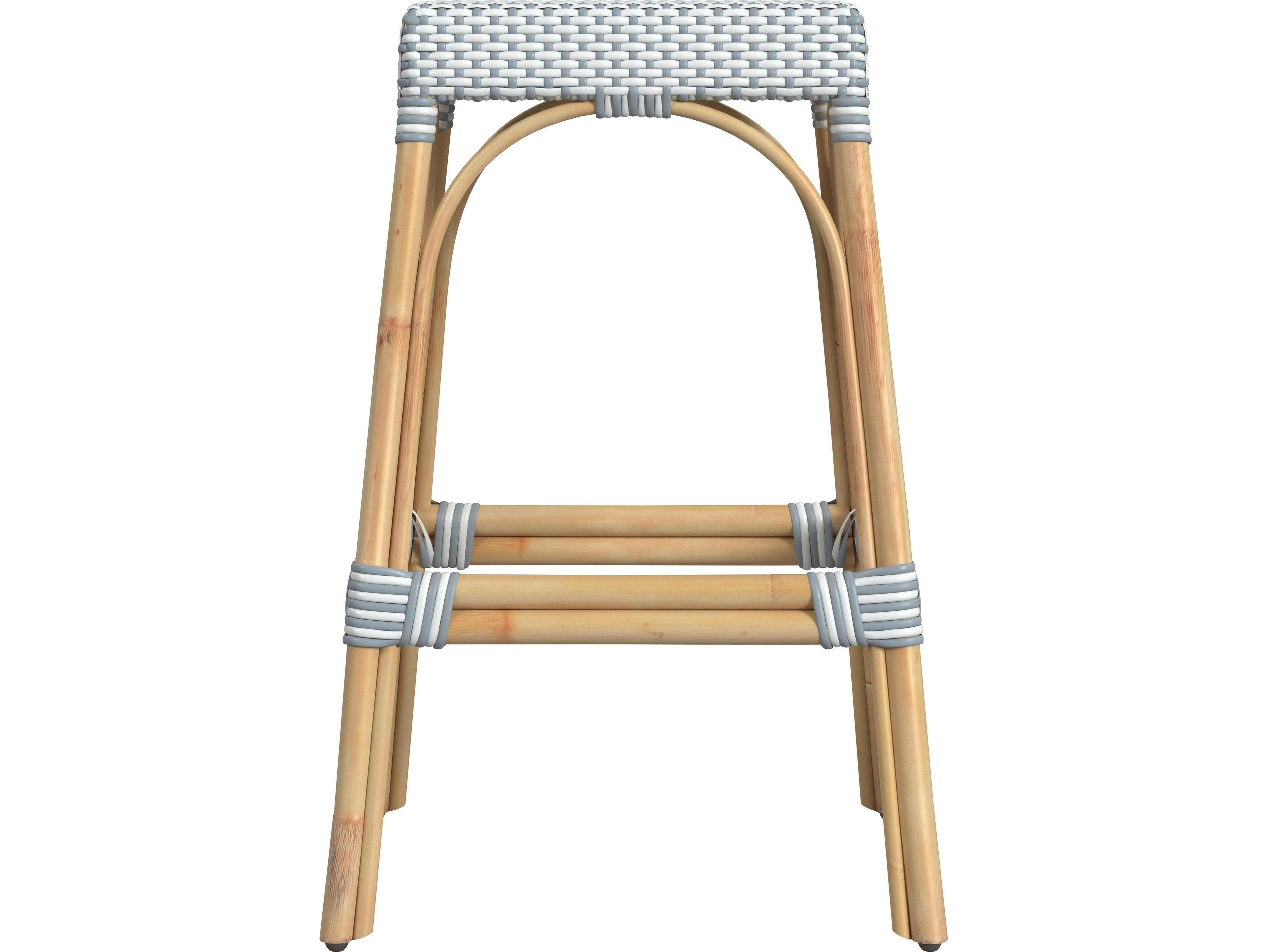 Butler Robias Blue Rattan Bar Stool