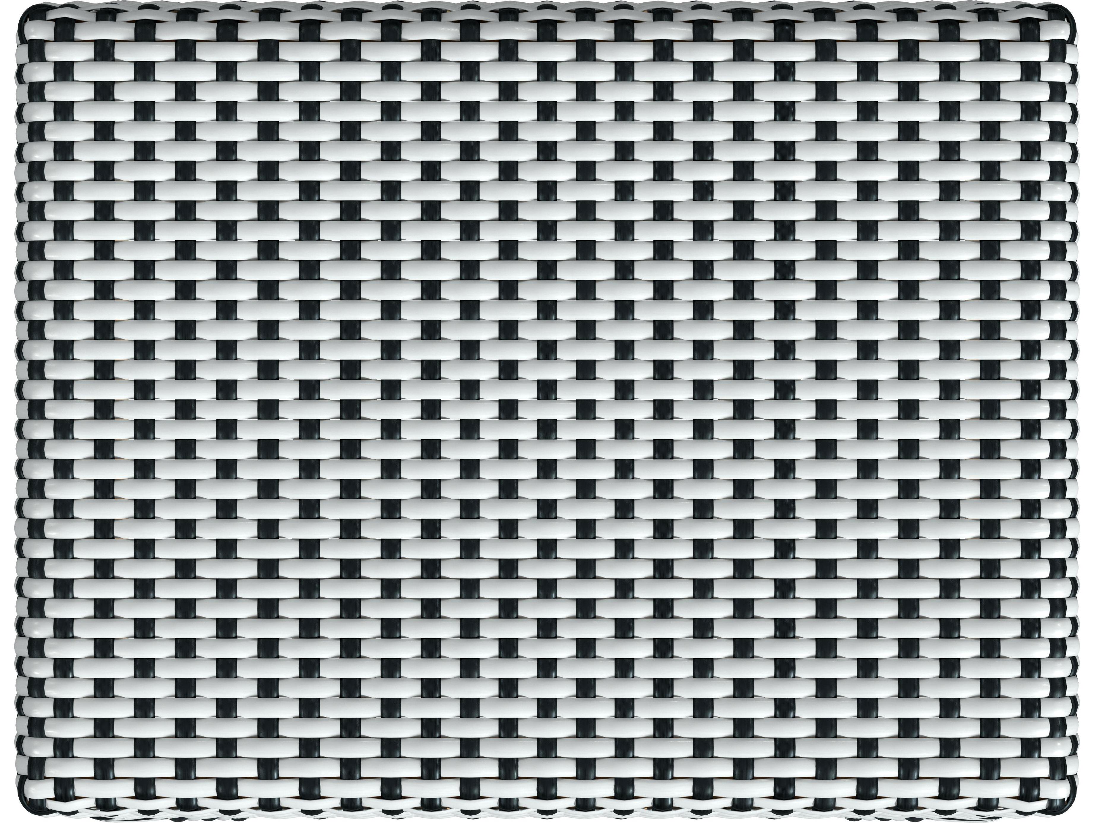 Butler Robias White black Dot Natural Rattan Frame Black And Bar Stool