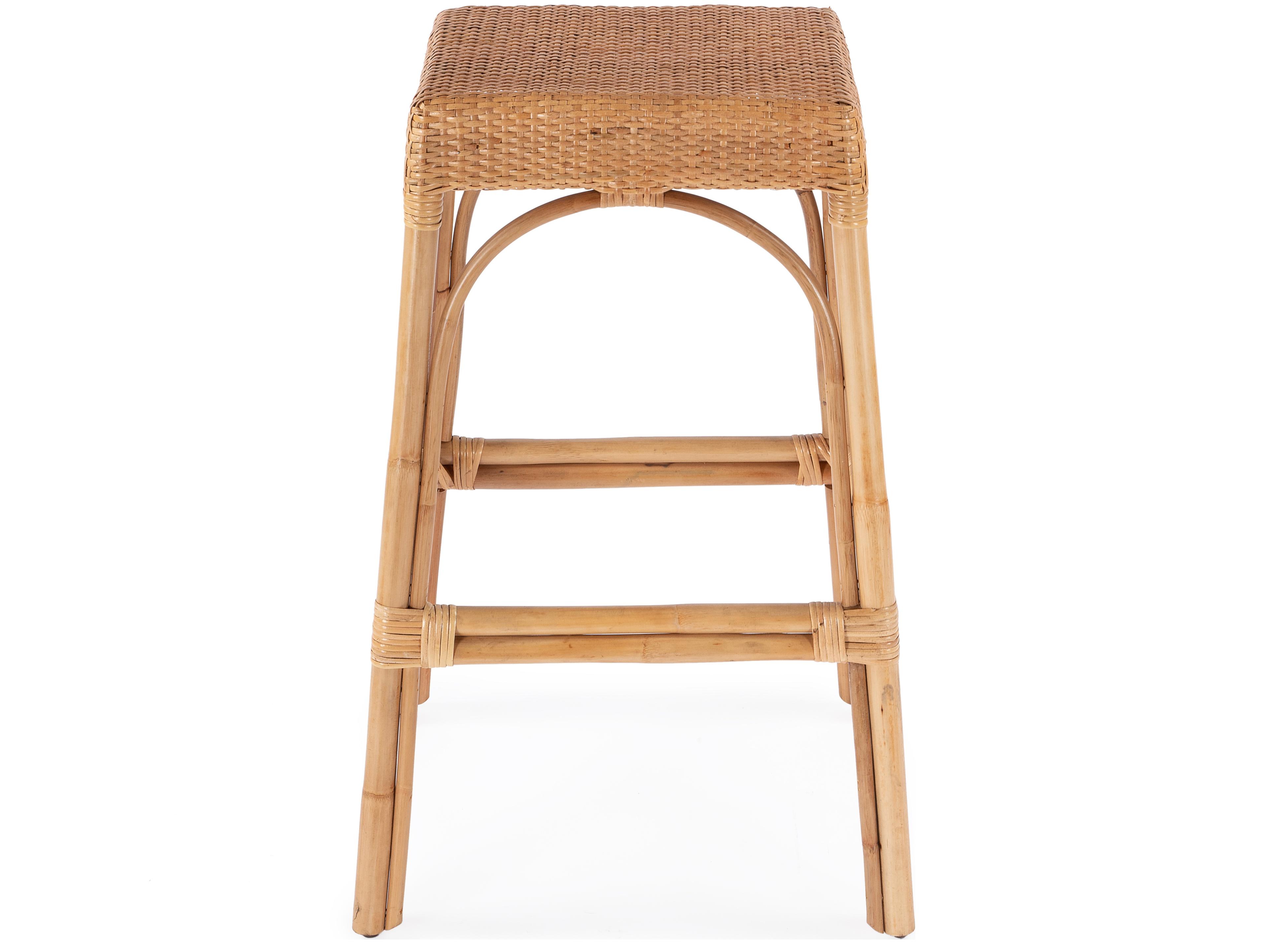 Butler Robias Natural Rattan Frame Bar Stool