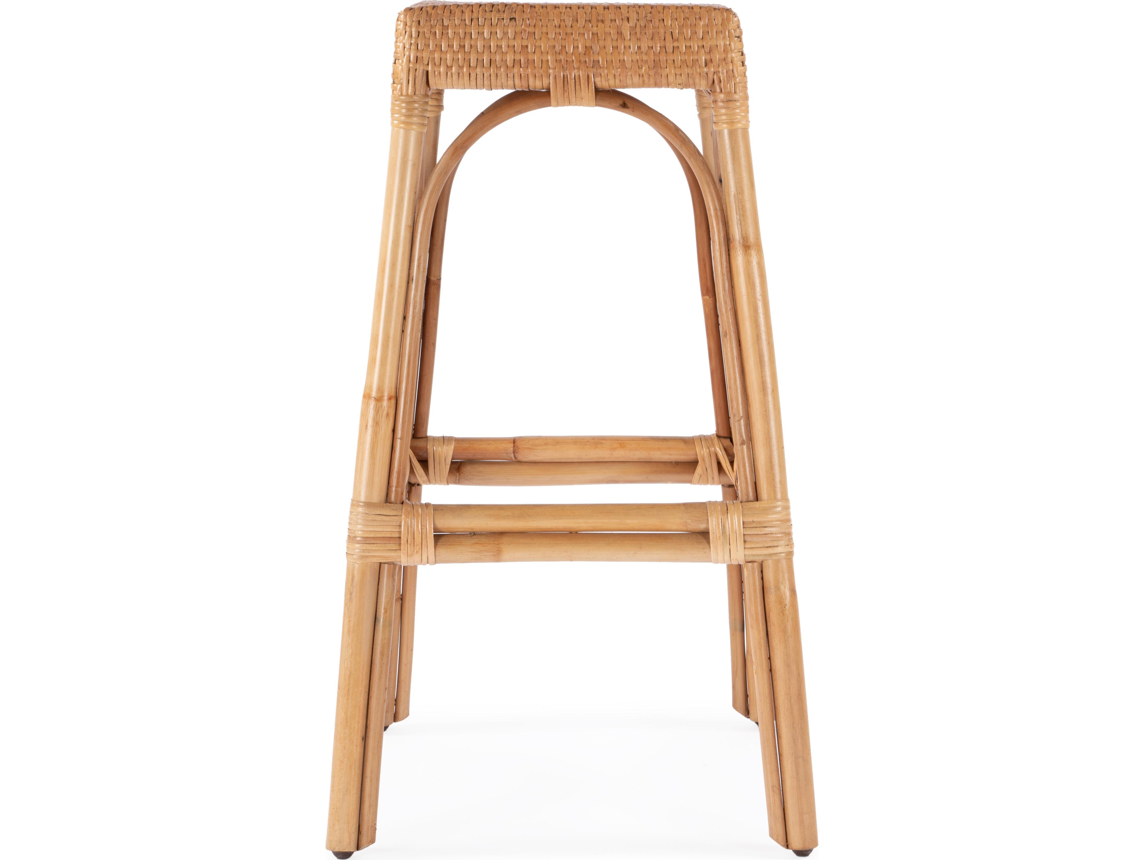 Butler Robias Natural Rattan Frame Bar Stool