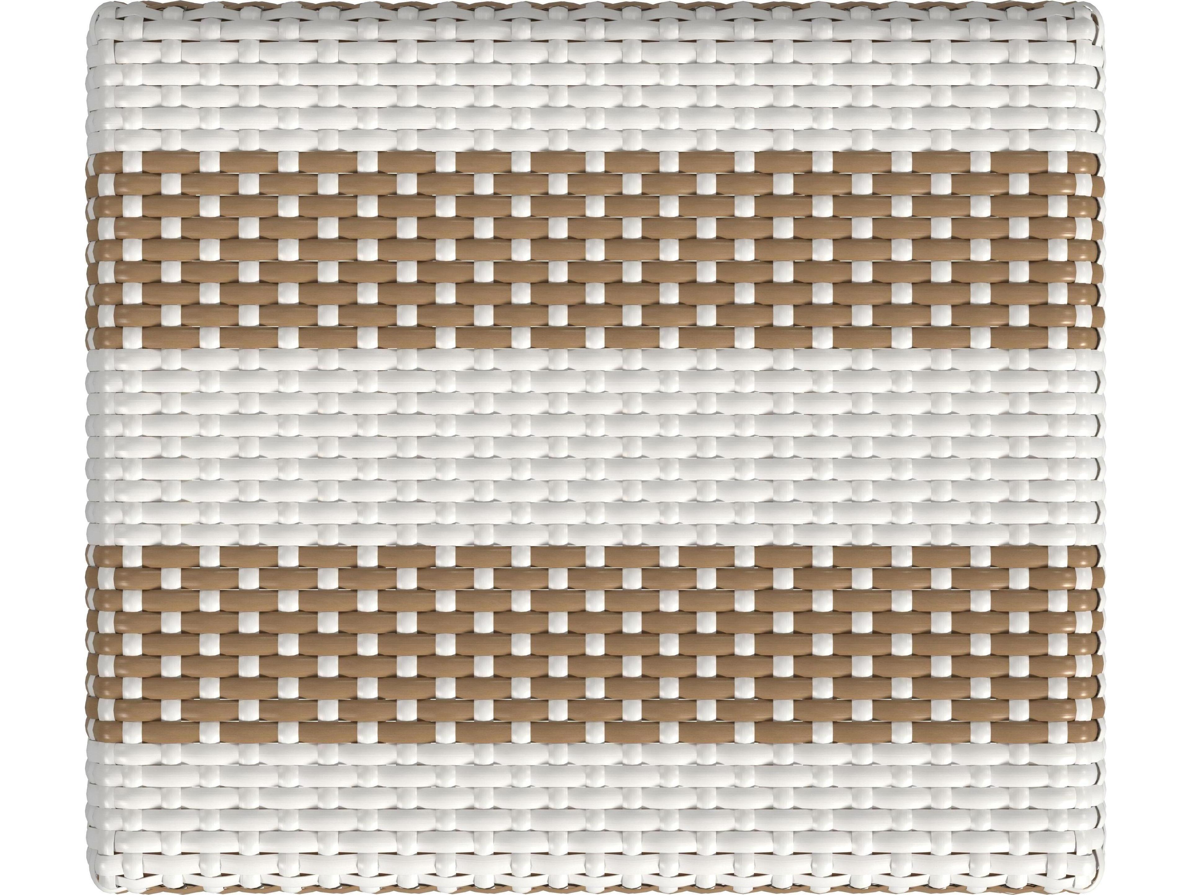 Butler Robias Tan white Stripe Natural Rattan Frame & Beige Bar Stool