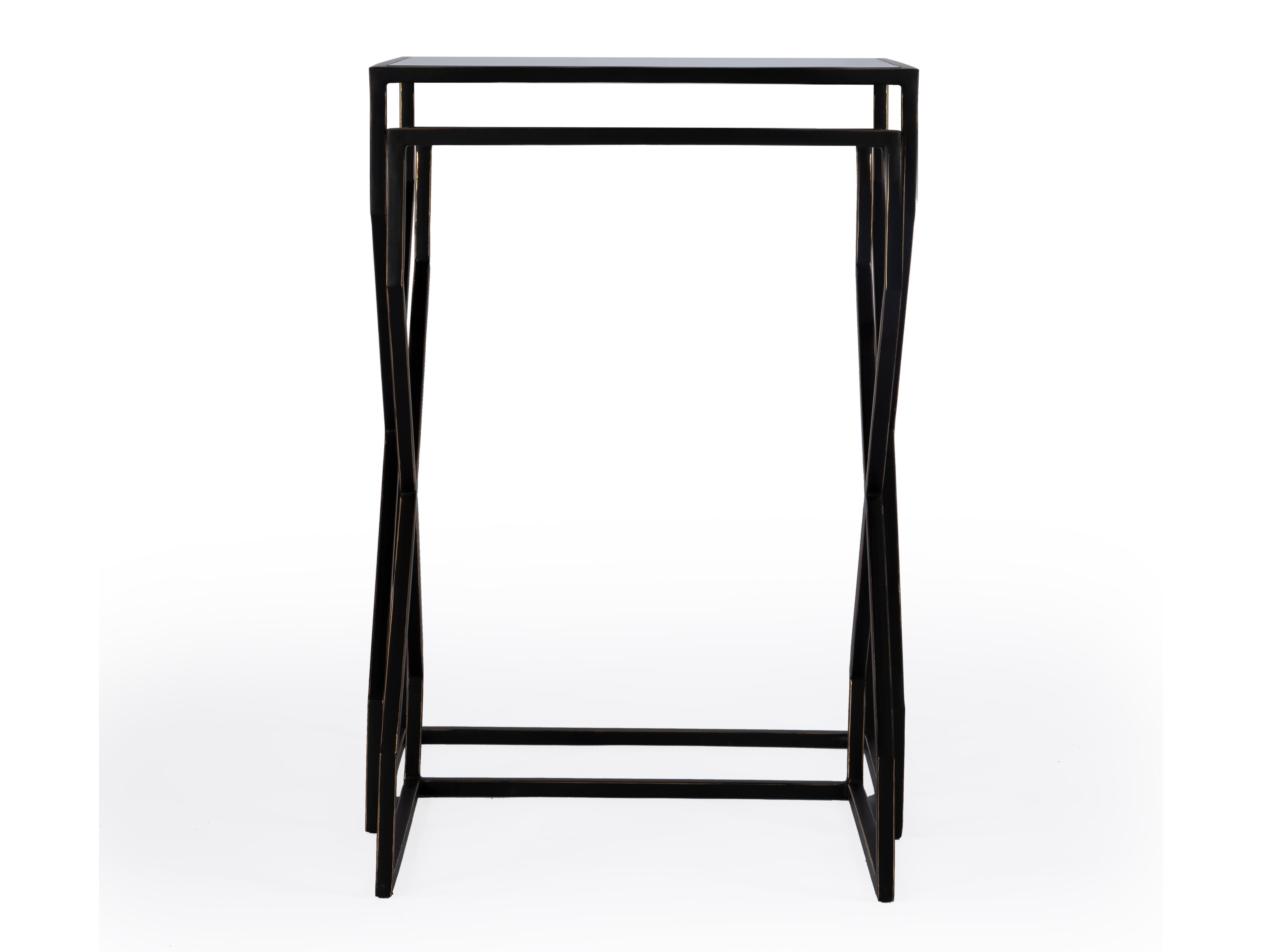 Butler Demi Rectangular Mirror Metalworks End Table