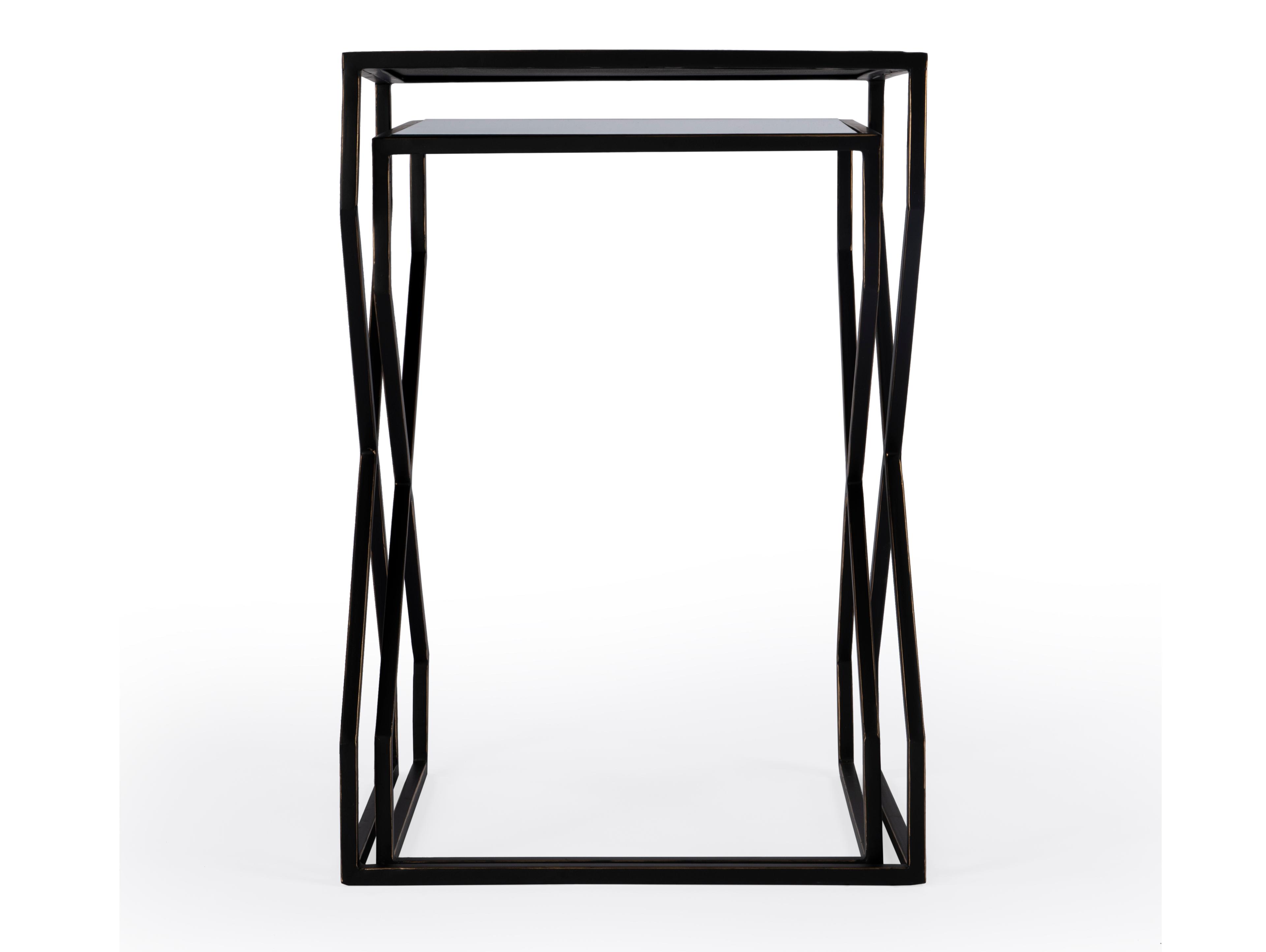 Butler Demi Rectangular Mirror Metalworks End Table