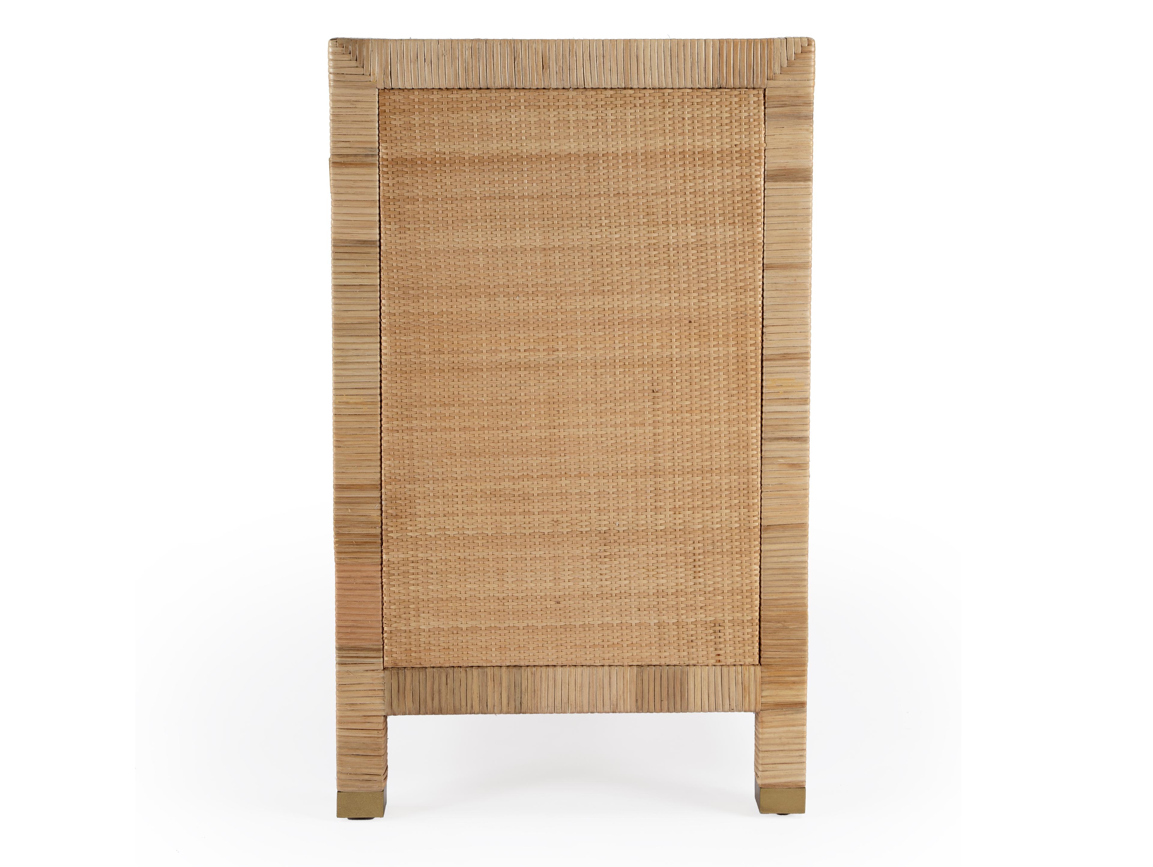 Butler Corfu 6-Drawers White Mahogany Wood Double Dresser