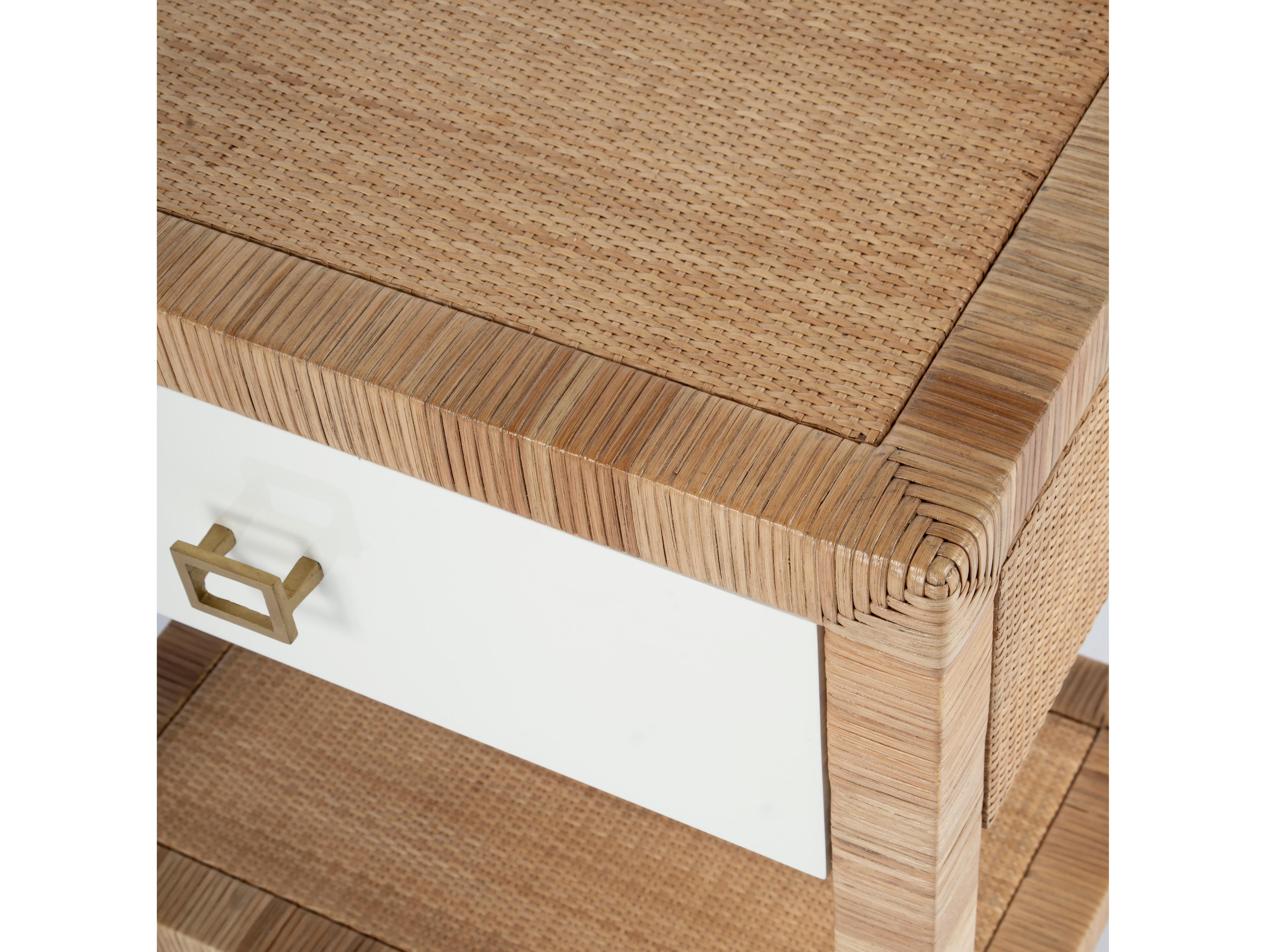 Butler Corfu 1-Drawer Natural Mahogany Wood Nightstand