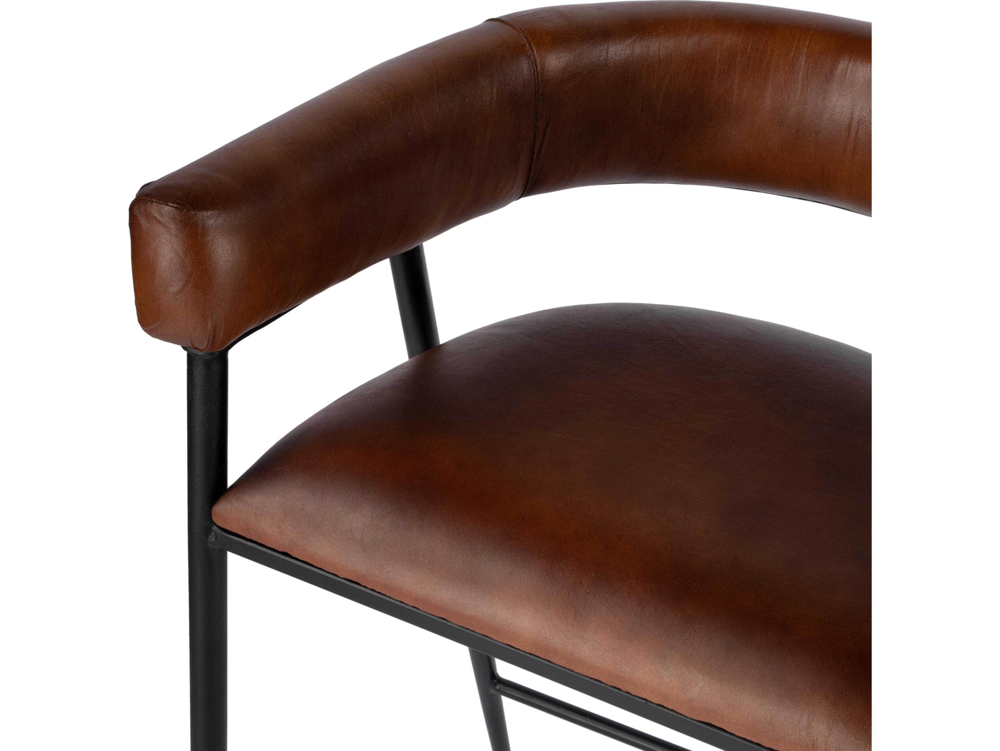 Butler Dallas Brown Leather Bar Stool
