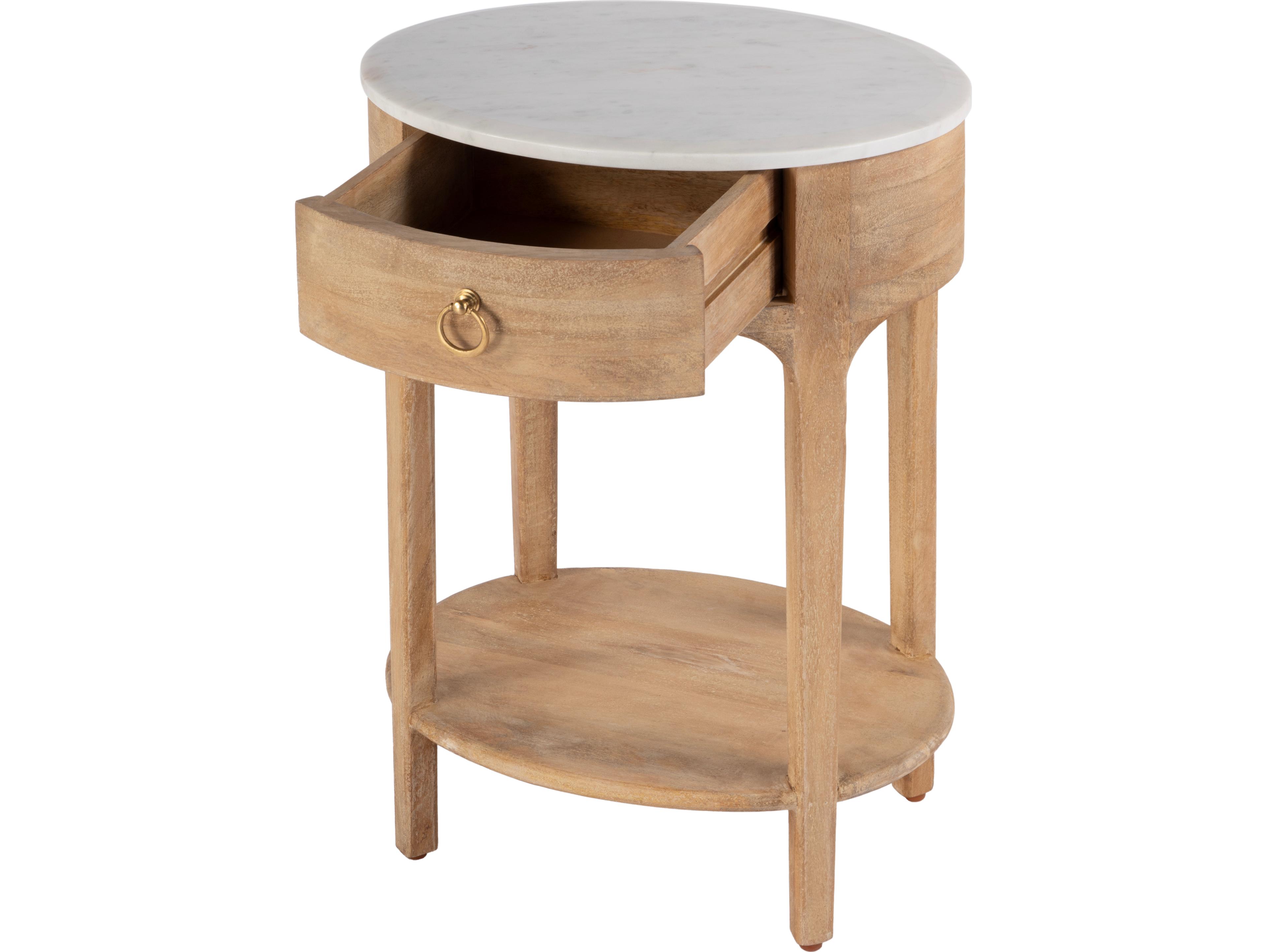 Butler Ellen 1-Drawer Mango Wood Nightstand