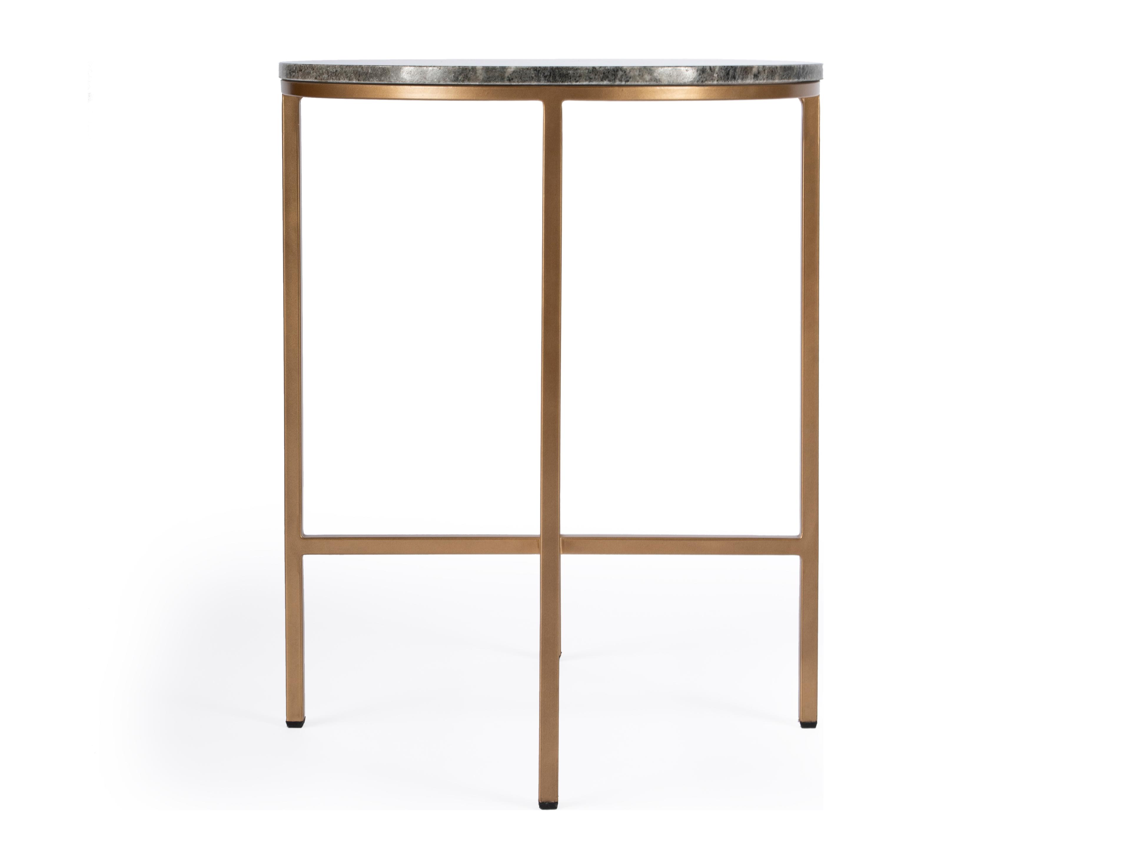 Butler Caty Round Marble Metalworks End Table