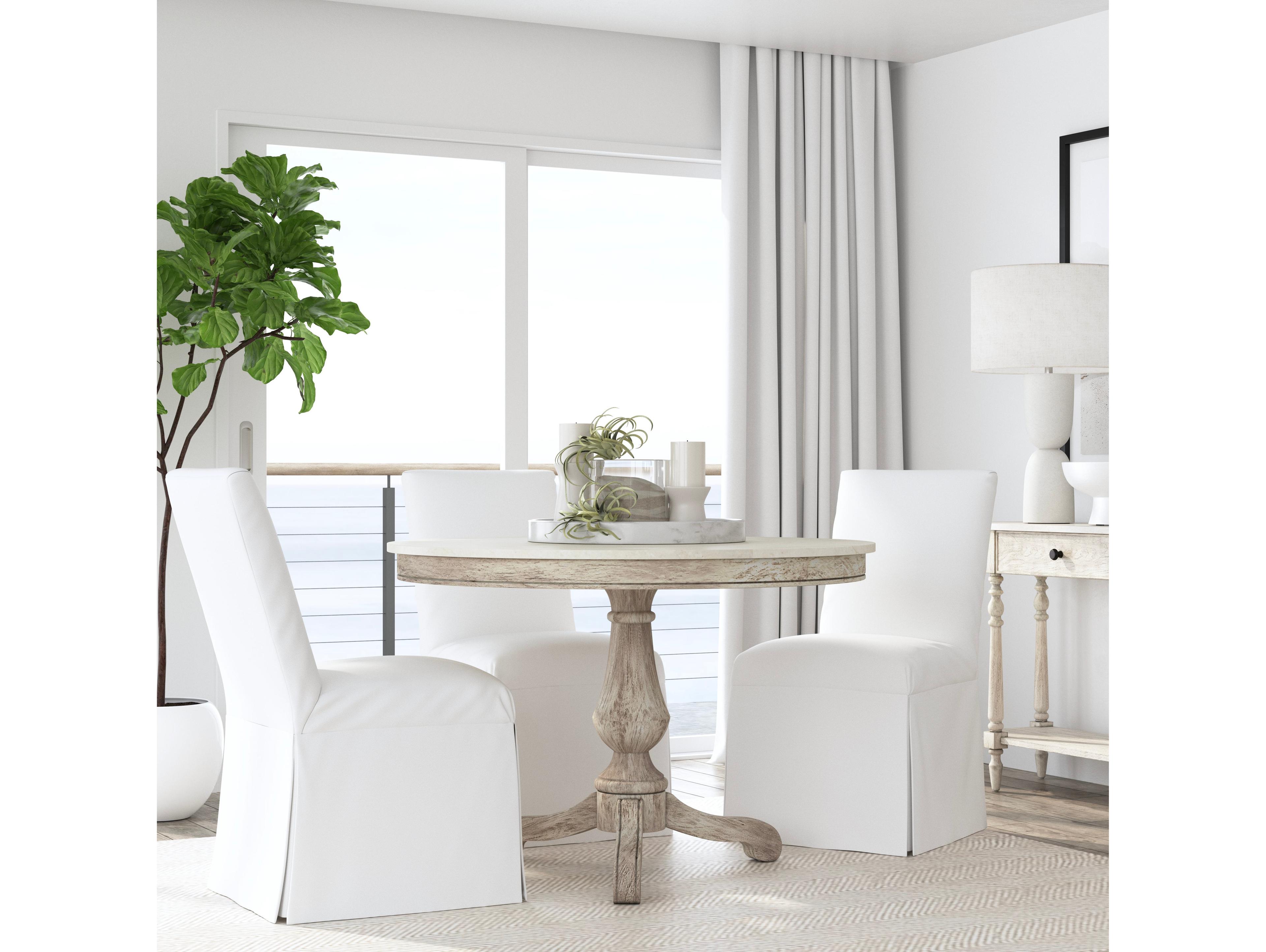 Butler Danielle Round Marble Gray Dining Table