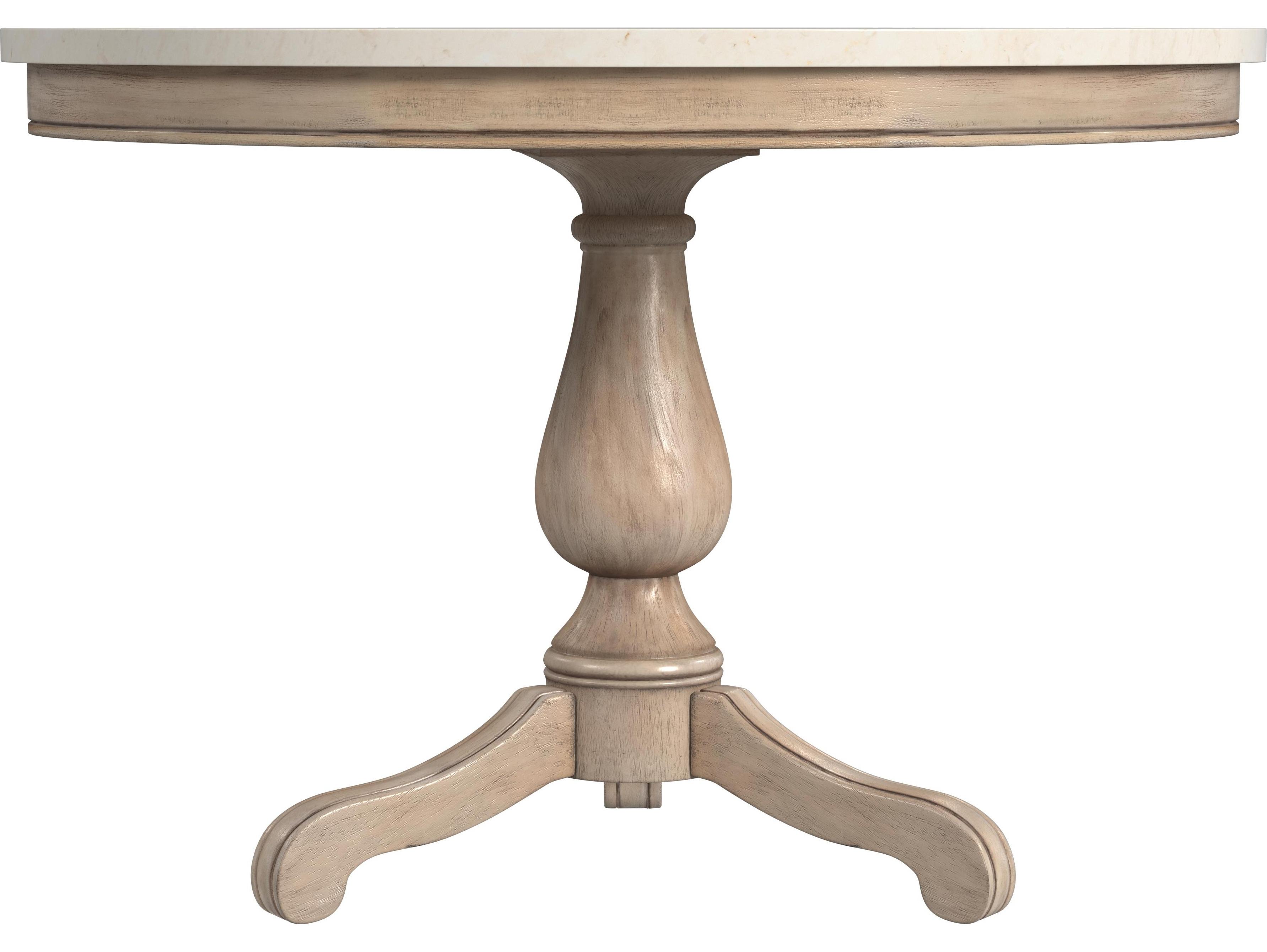 Butler Danielle Round Marble Sandalwood Beige Dining Table