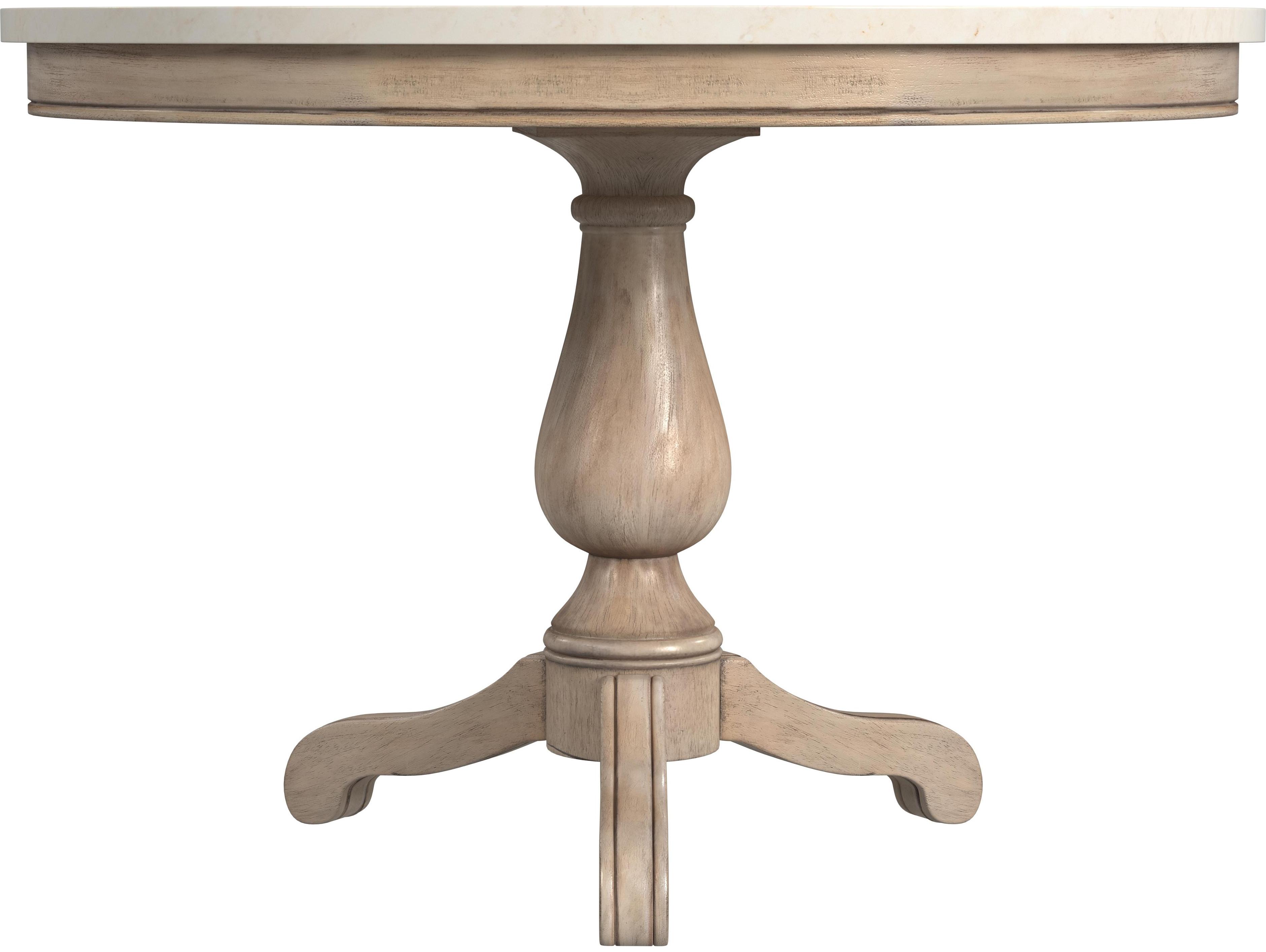 Butler Danielle Round Marble Sandalwood Beige Dining Table