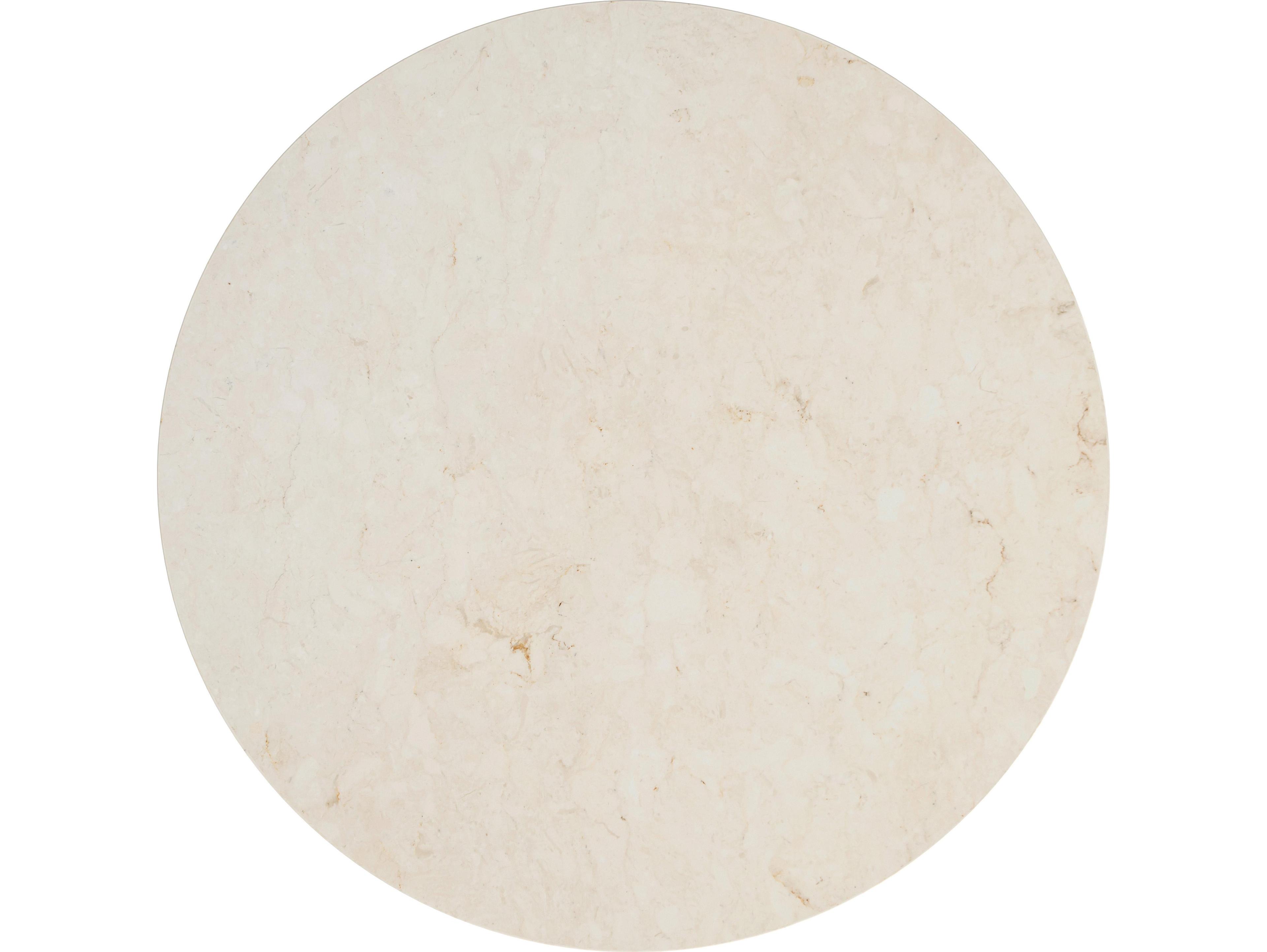 Butler Danielle Round Marble Sandalwood Beige Dining Table